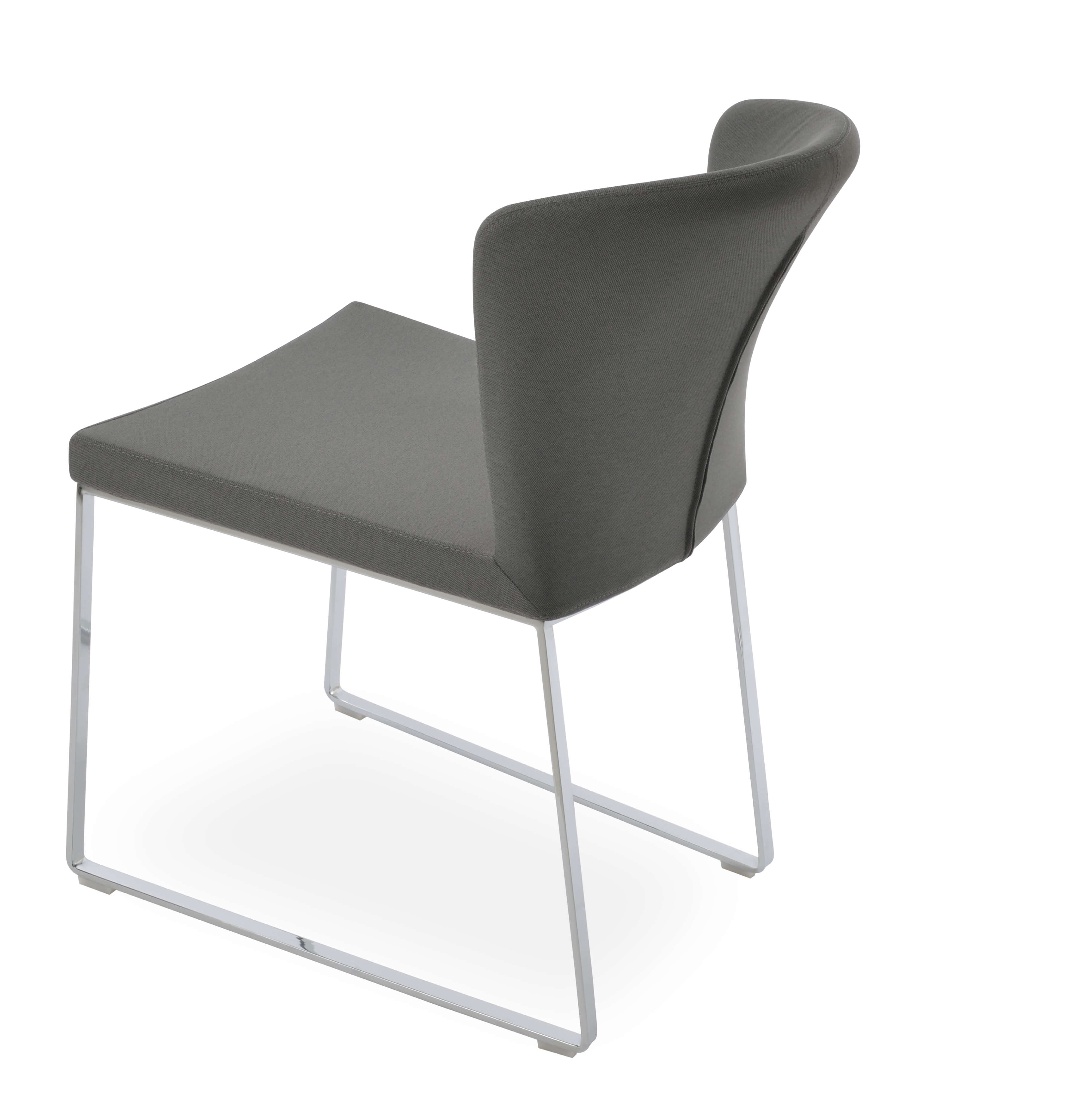 Capri Sled Dining Chair w/Metal Base
