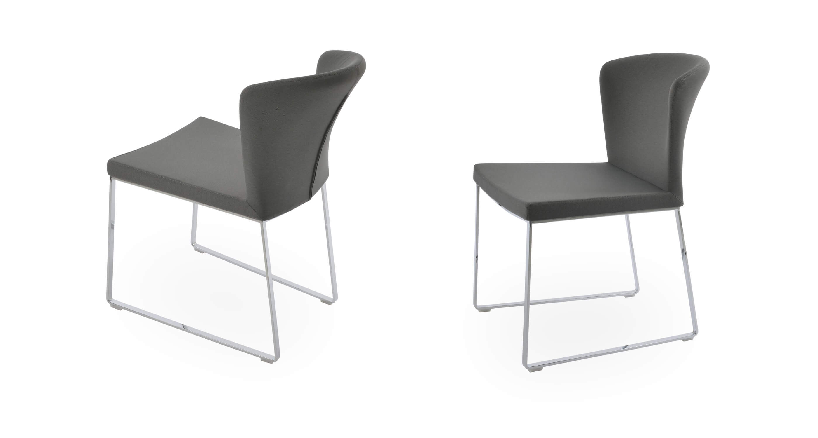 Capri Sled Dining Chair w/Metal Base