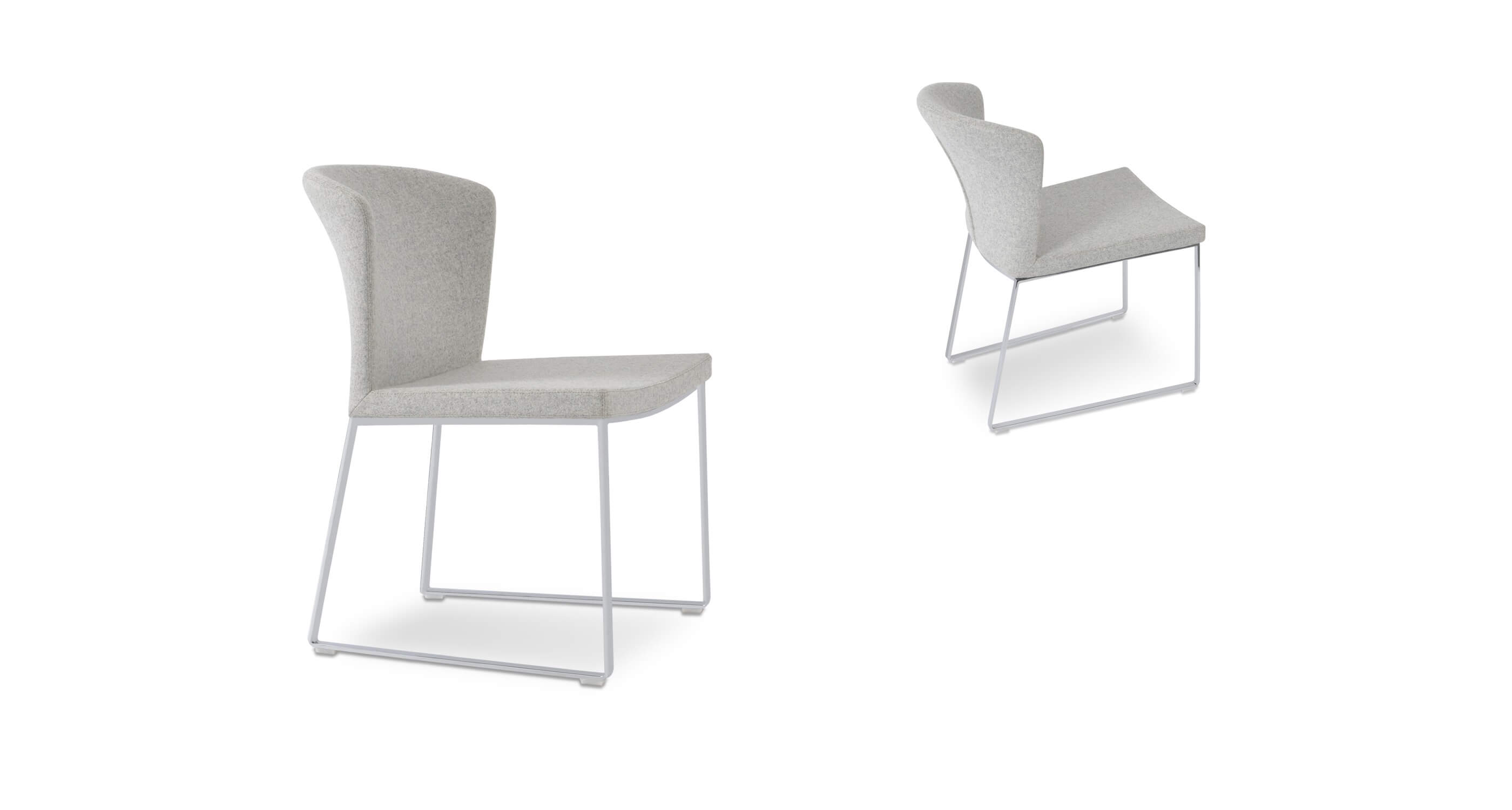 Capri Sled Dining Chair w/Metal Base