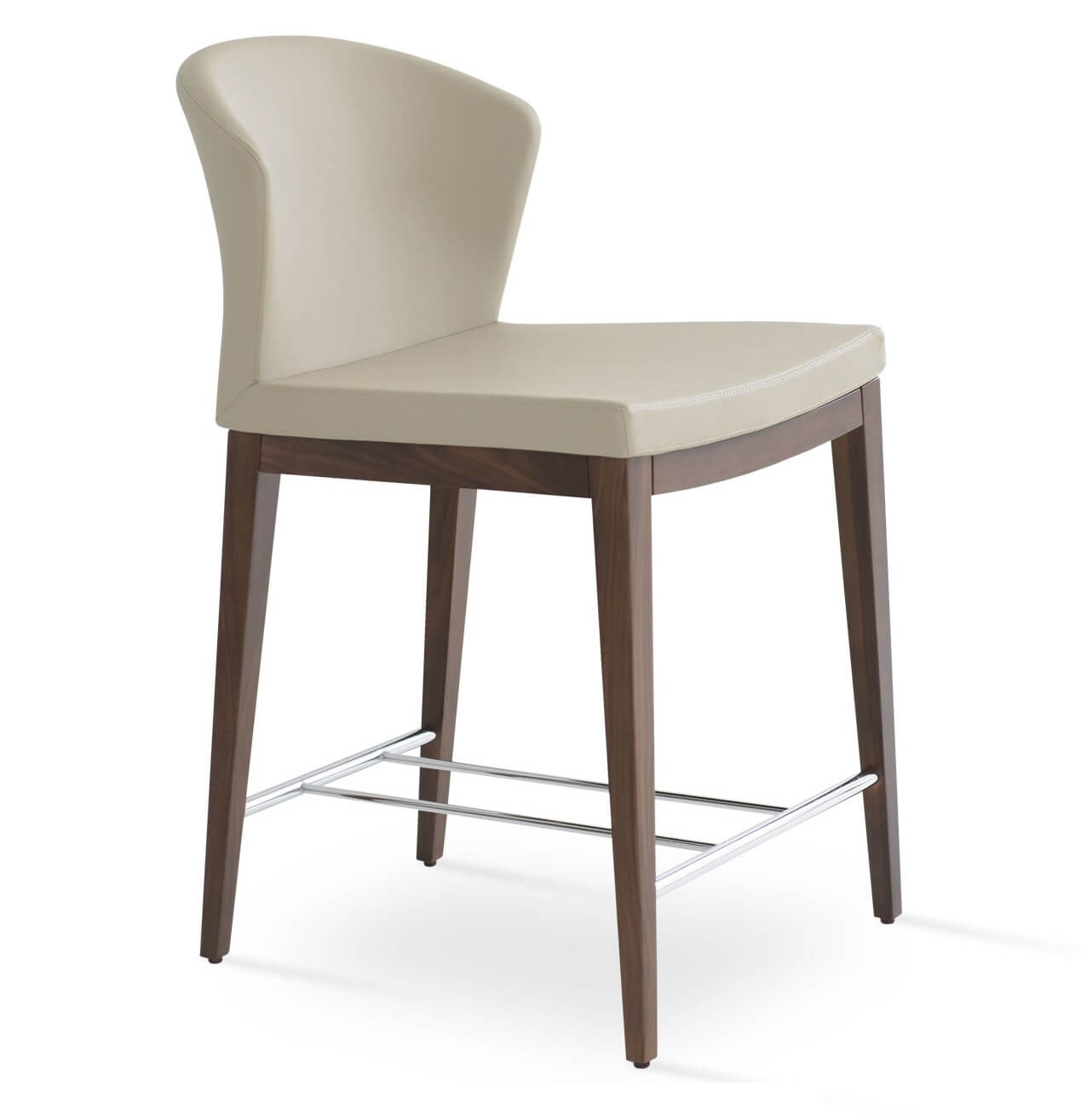 Capri Counter Stool w/Wood Base