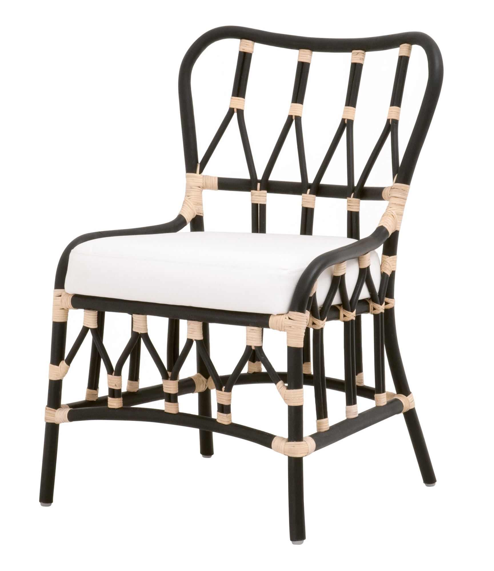 Caprice Rattan/MDF/Fabric Dining Chair
