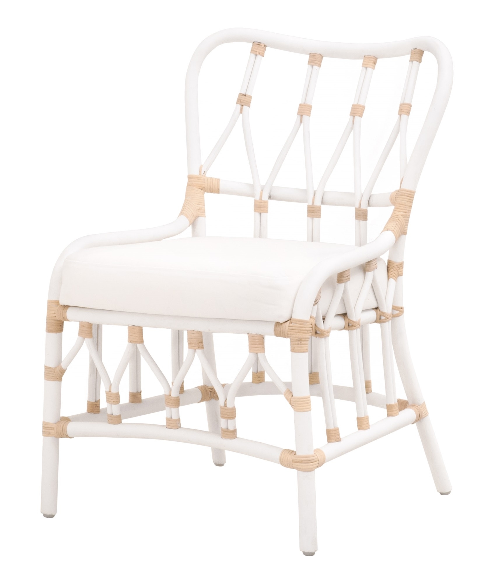 Caprice Rattan/MDF/Fabric Dining Chair