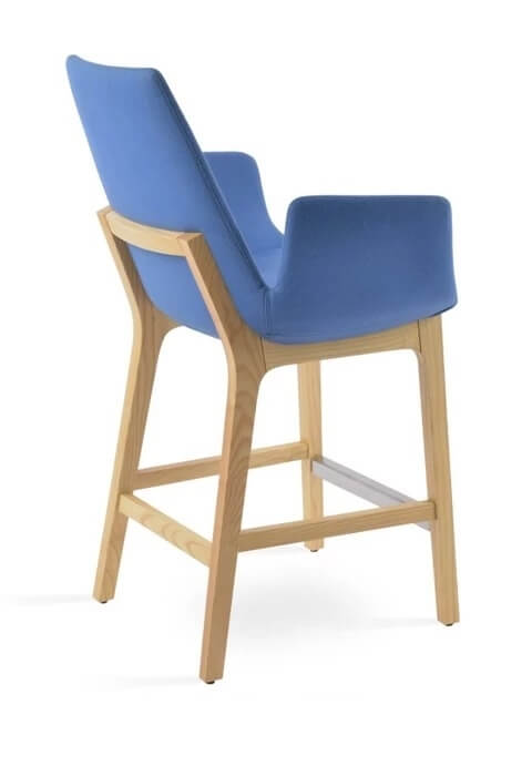 Eiffel Wood Arm Counter Stool