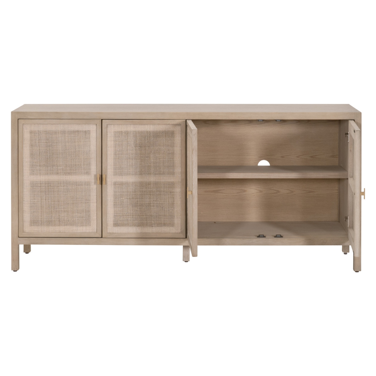 Carina Cane/Wood Media Sideboard w/4 Doors