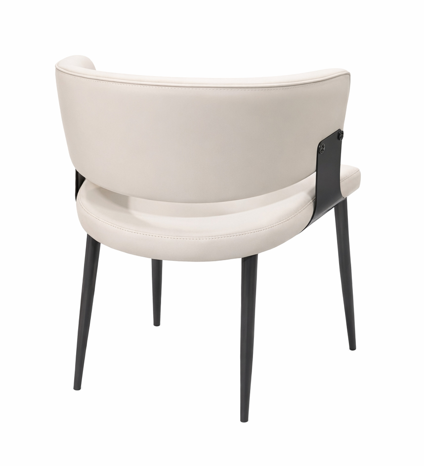 Carla PU/Metal Dining Arm Chair