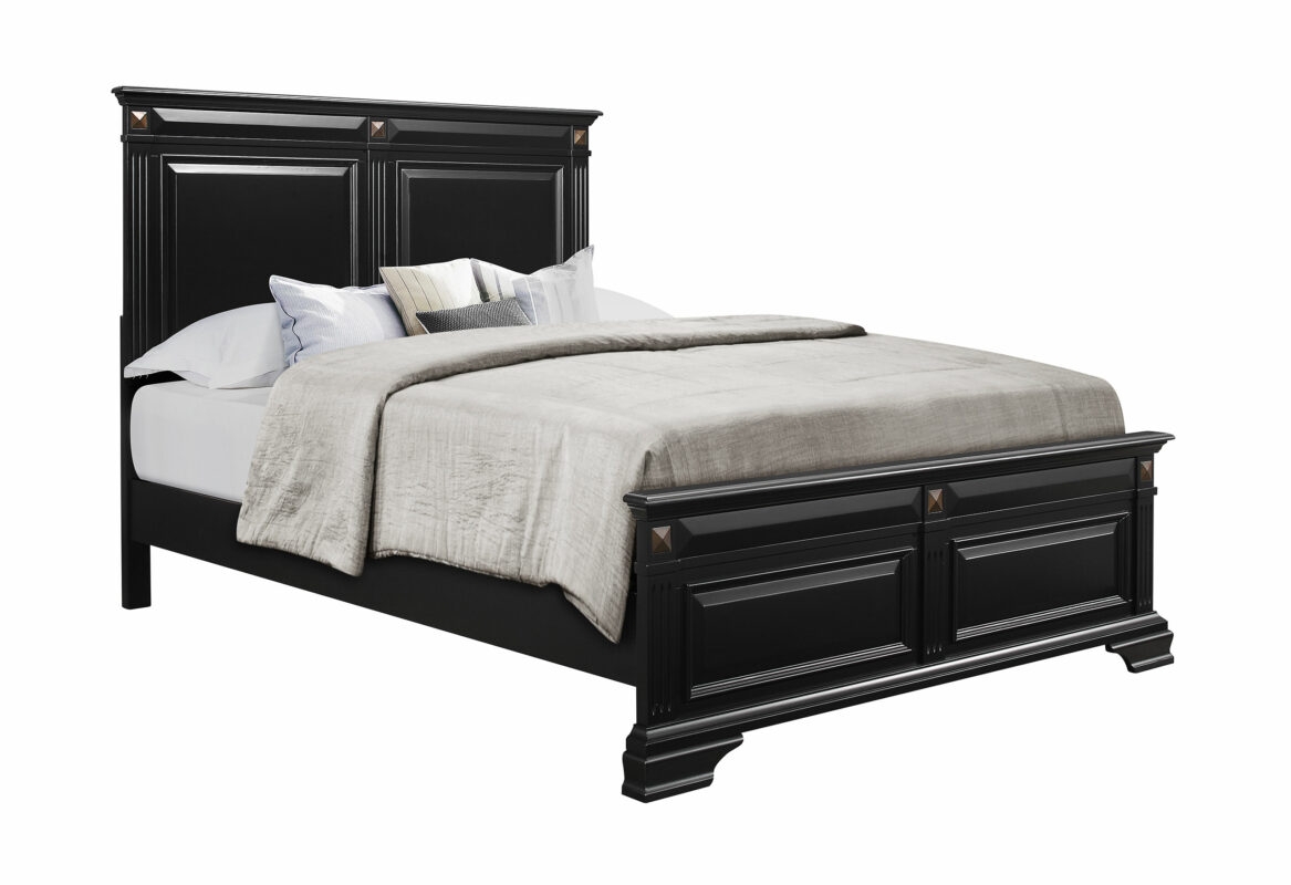 Carter Wood Panel Bed, King Size