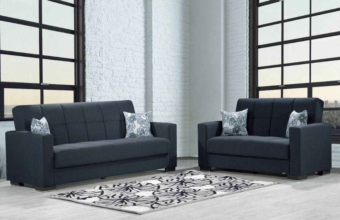 Armada Fabric/PU Living Room Set