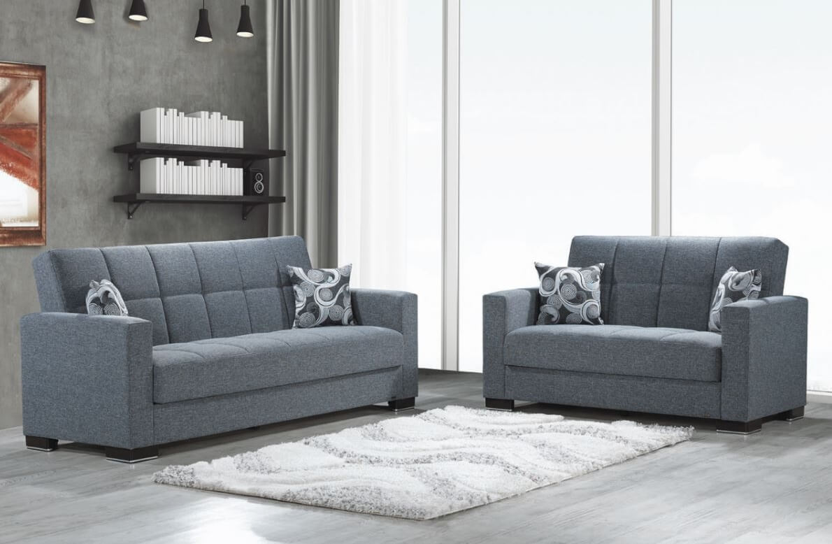 Armada Fabric/PU Living Room Set