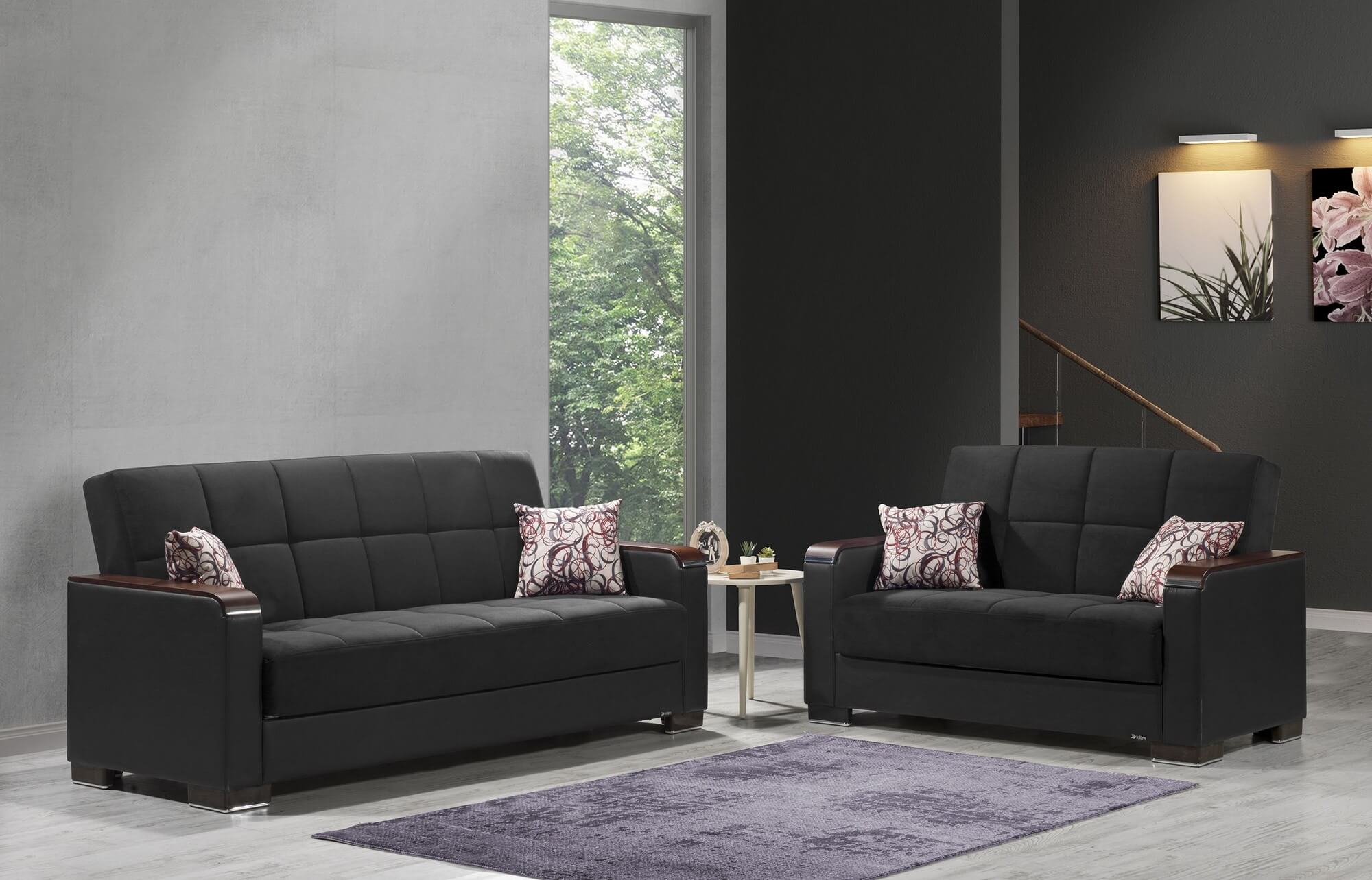 Armada X Fabric/PU Living Room Set