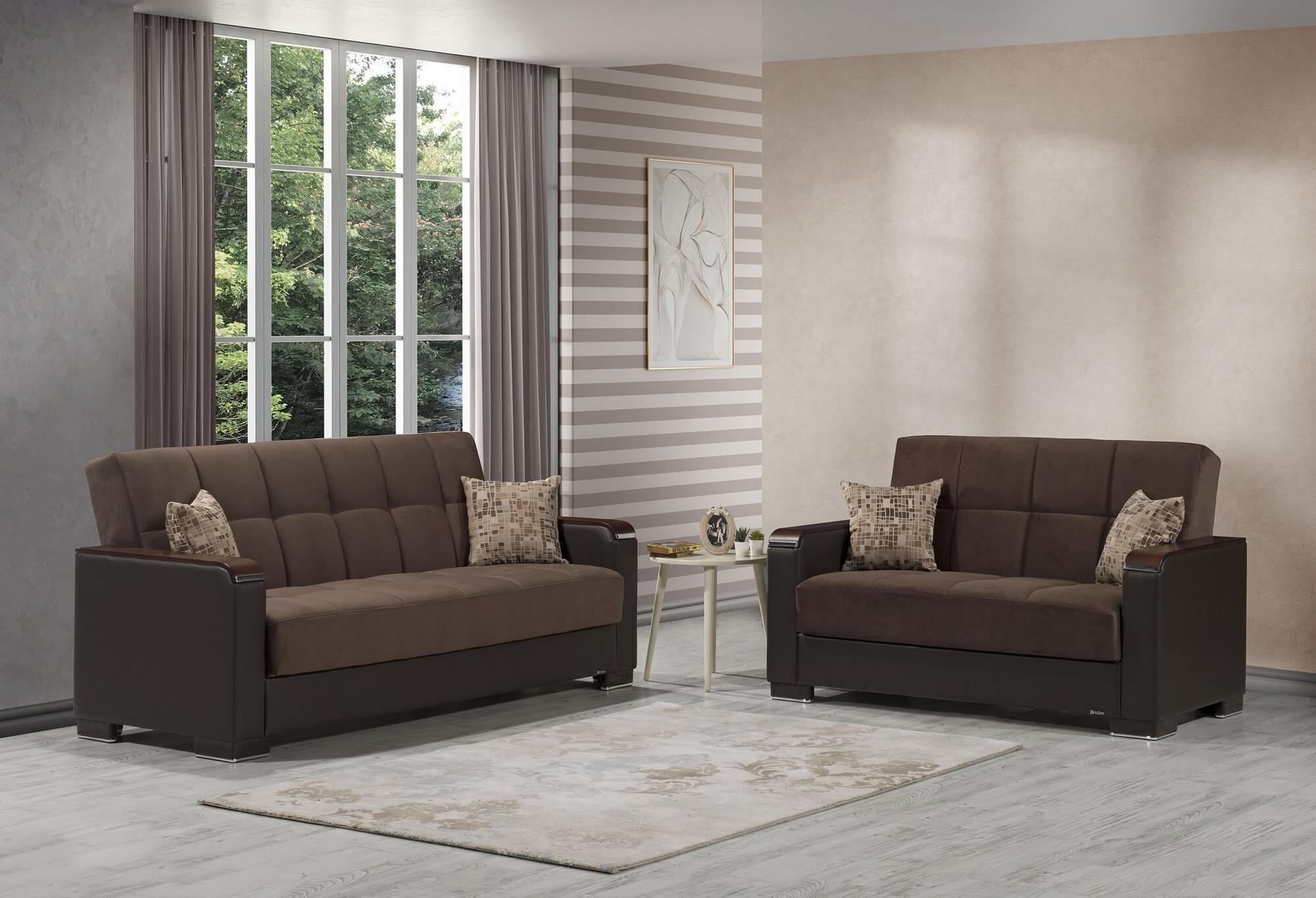 Armada X Fabric/PU Living Room Set