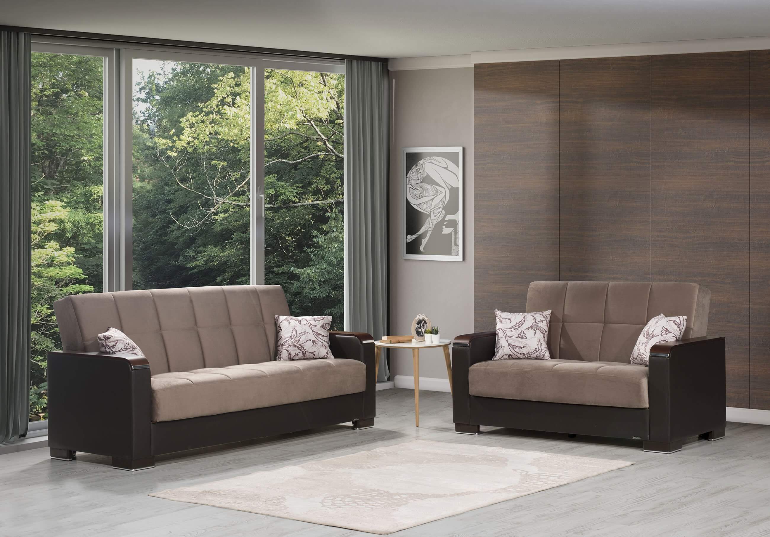 Armada X Fabric/PU Convertible Sofabed