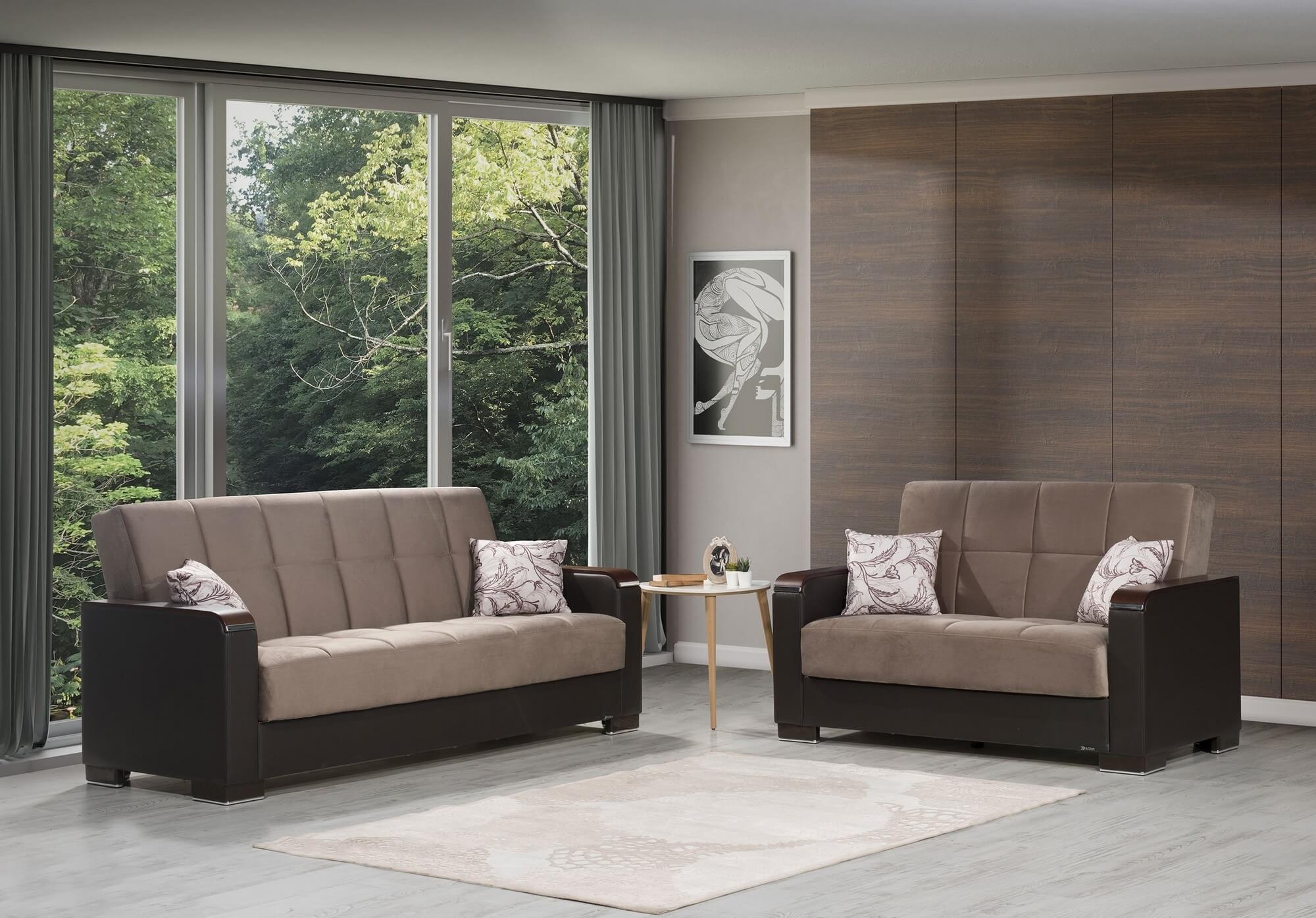 Armada X Fabric/PU Living Room Set