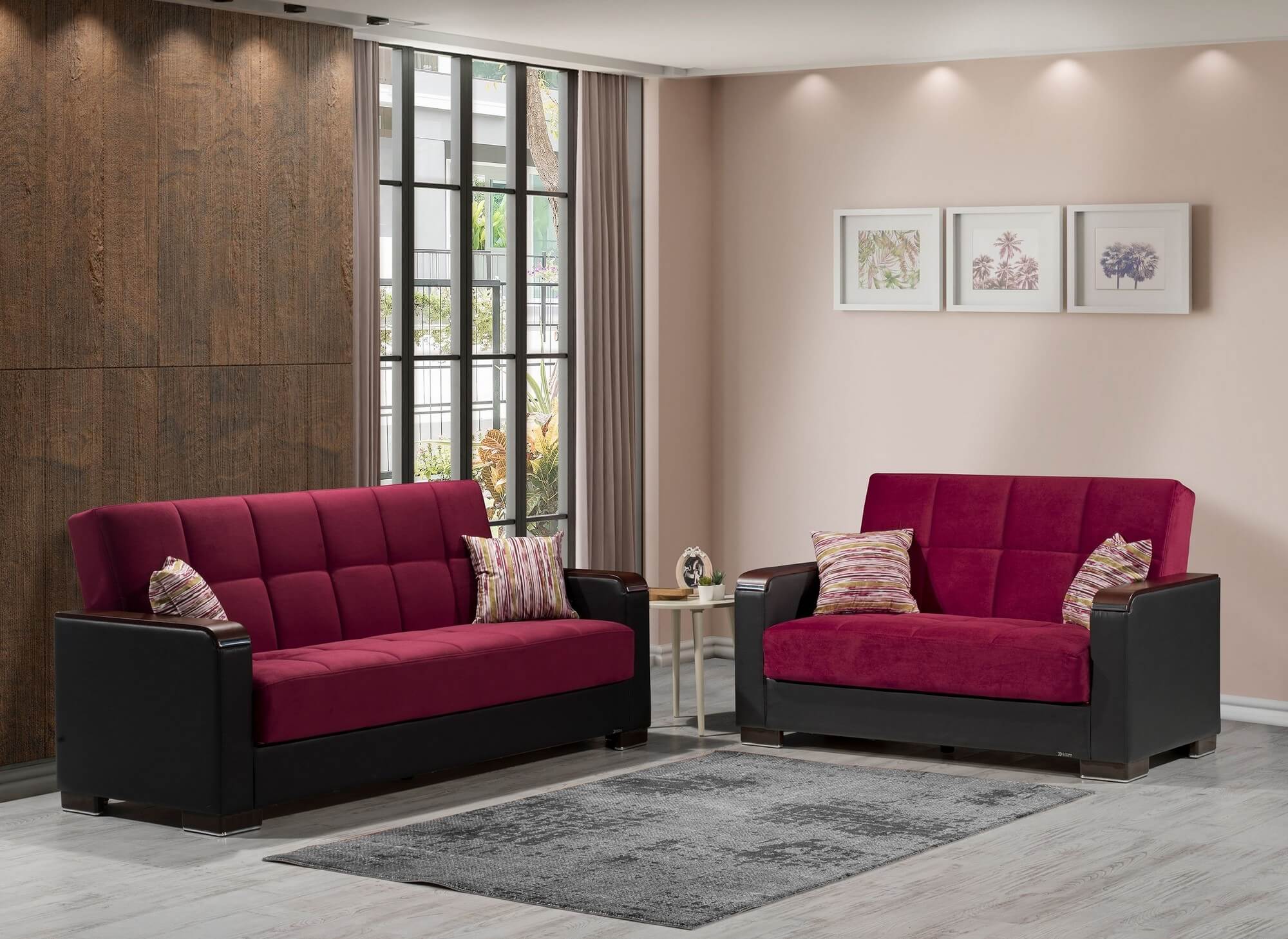 Armada X Fabric/PU Living Room Set