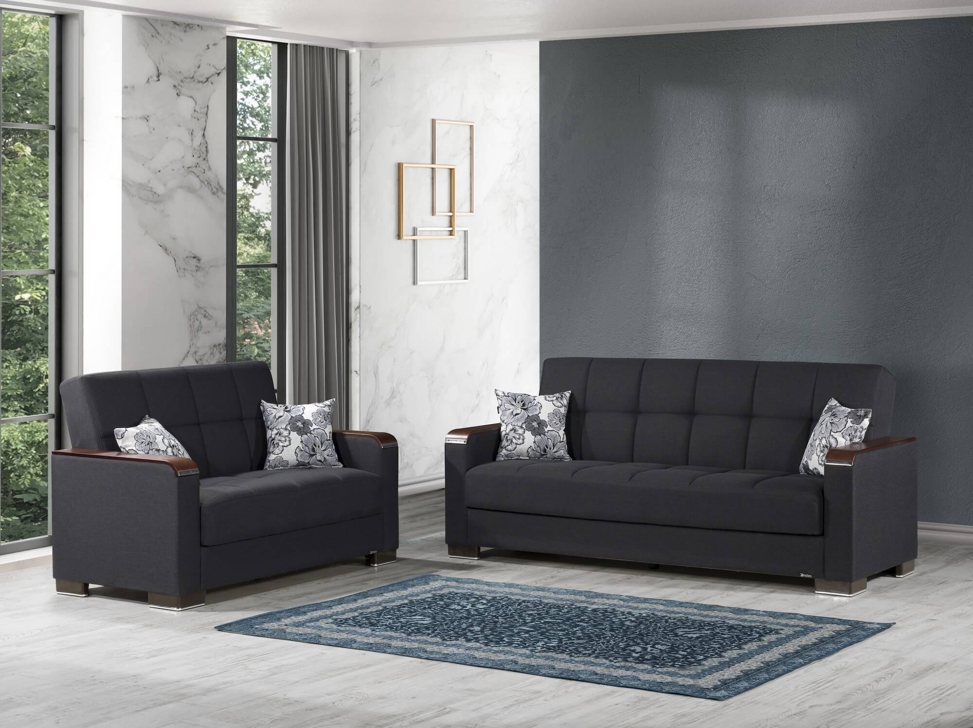 Armada X Fabric/PU Living Room Set