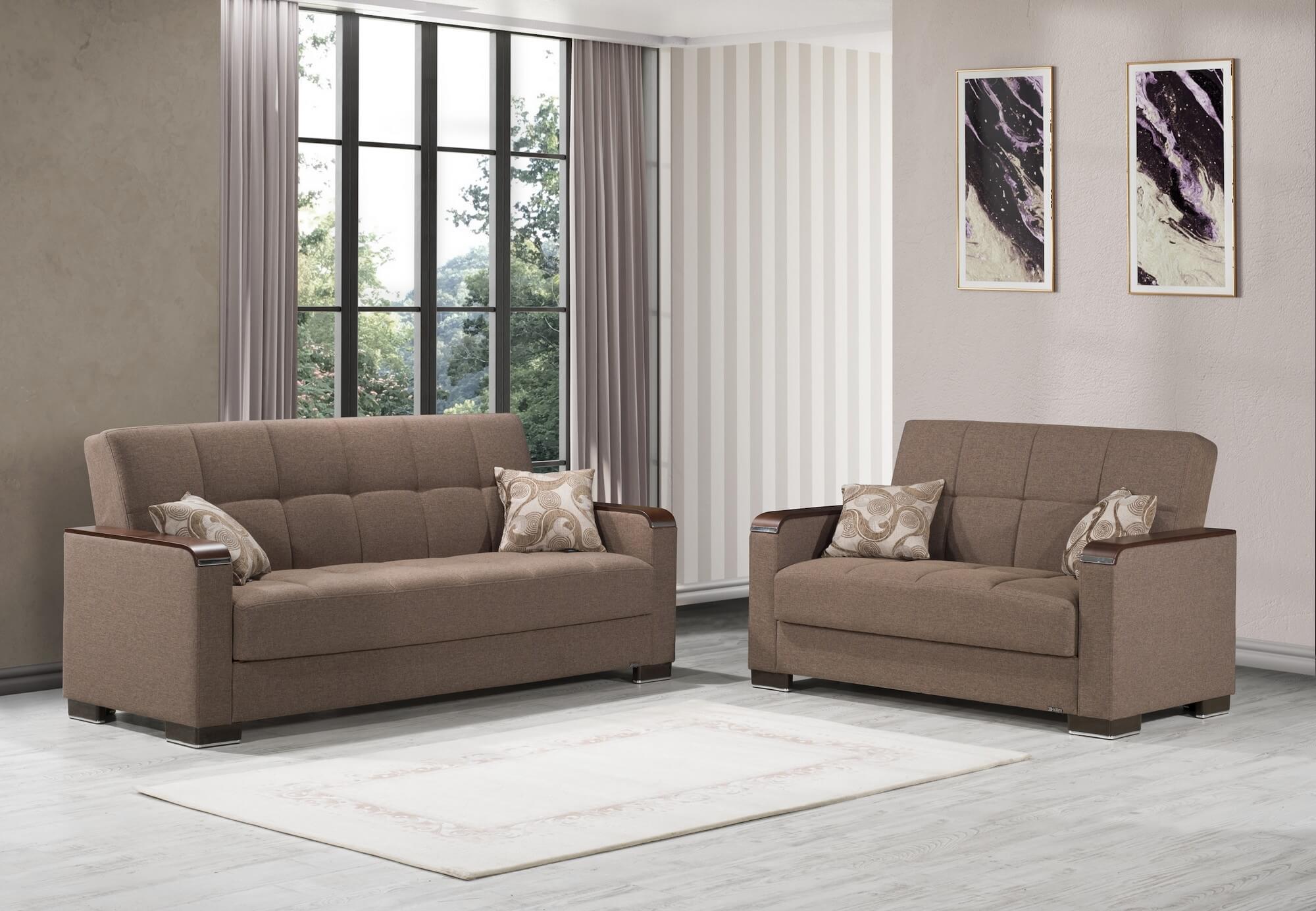 Armada X Fabric/PU Living Room Set