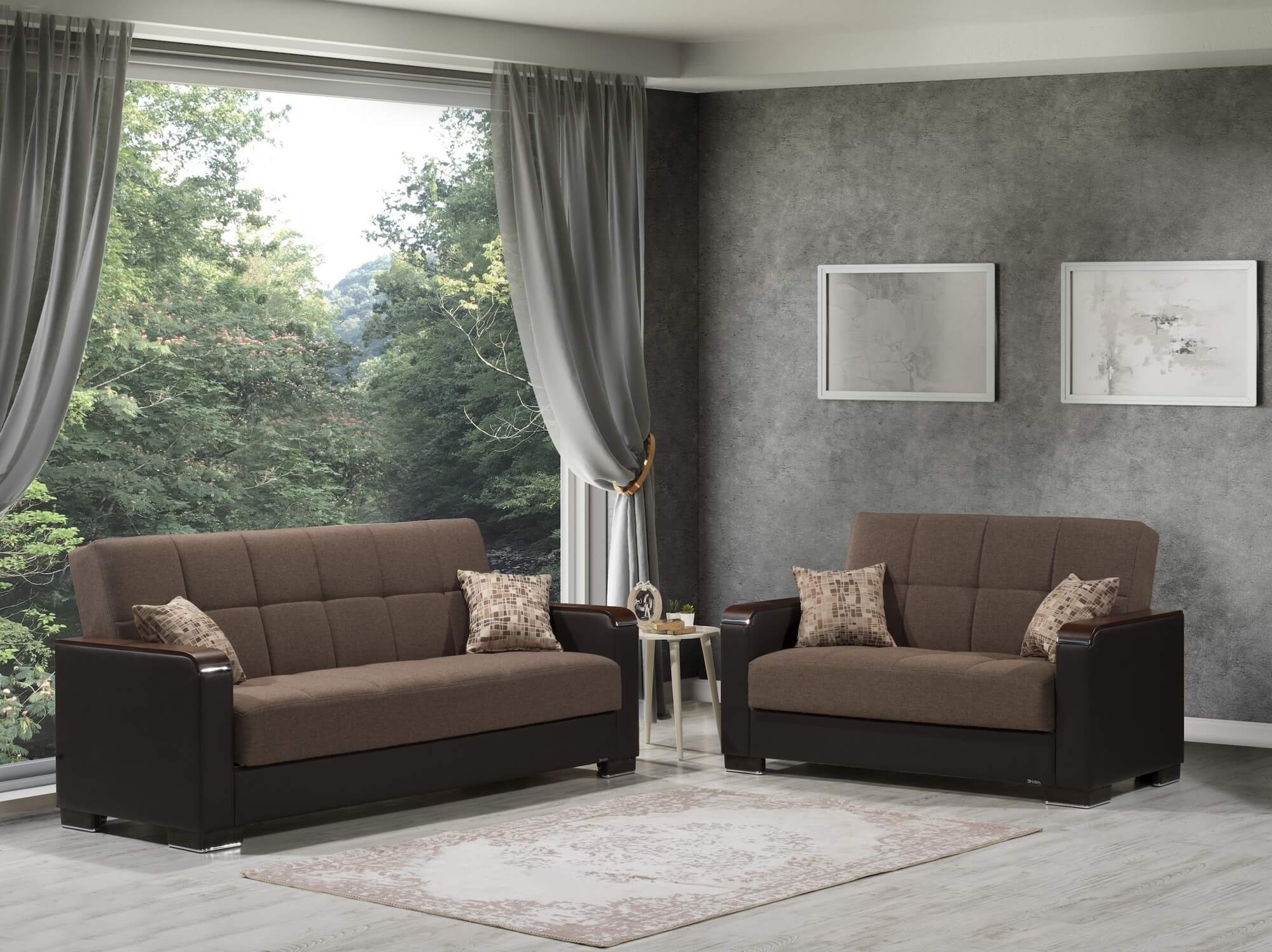 Armada X Fabric/PU Living Room Set