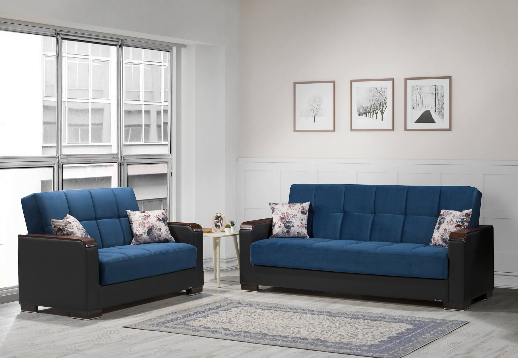 Armada X Fabric/PU Living Room Set