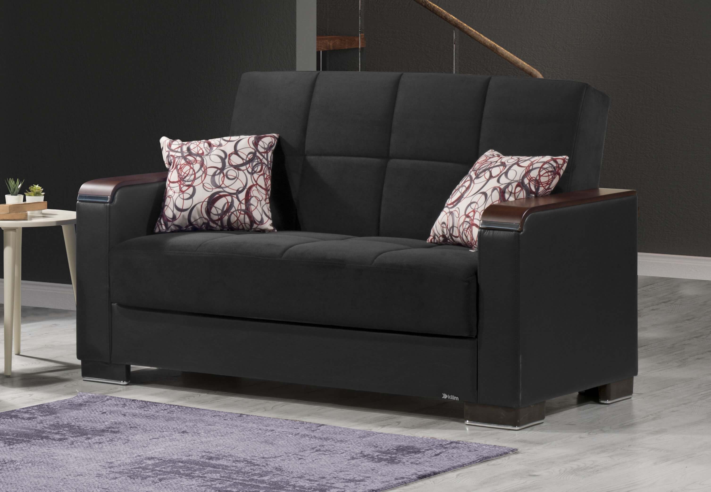 Armada X Fabric/PU Convertible Loveseat