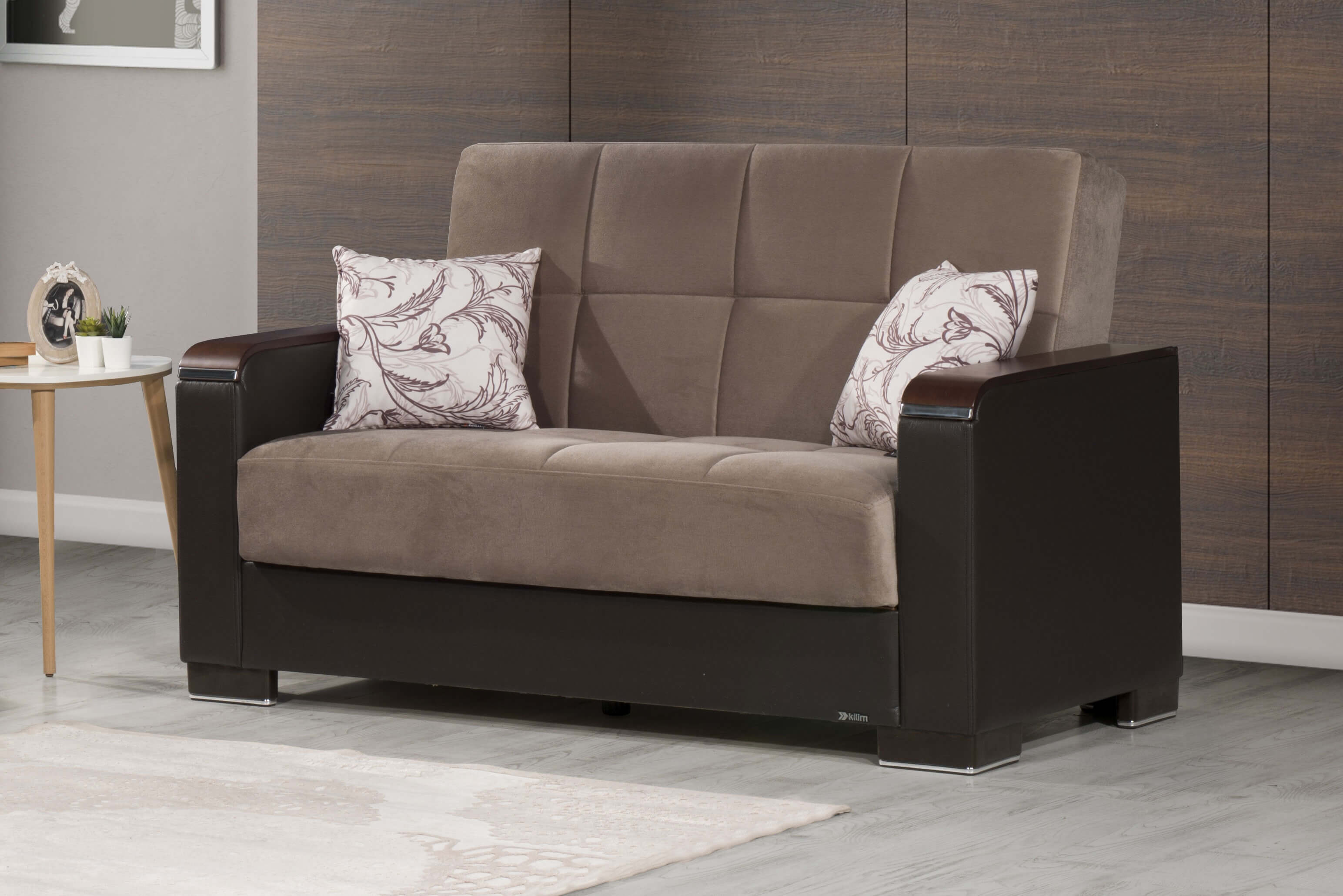 Armada X Fabric/PU Convertible Loveseat
