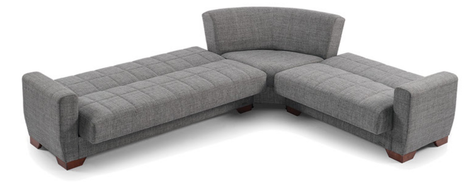 Barato Large L-Shaped Sectional Sofa with Channel Tufting and Plaid Pillows, Compostion 1