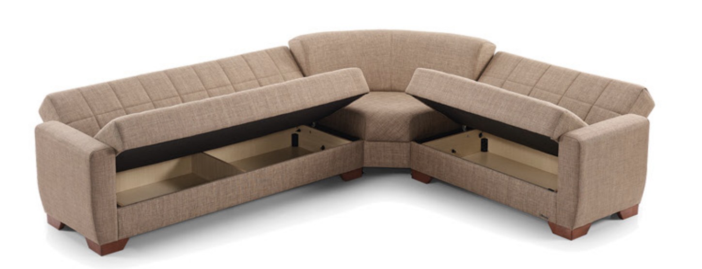 Barato Large L-Shaped Sectional Sofa with Channel Tufting and Plaid Pillows, Compostion 1