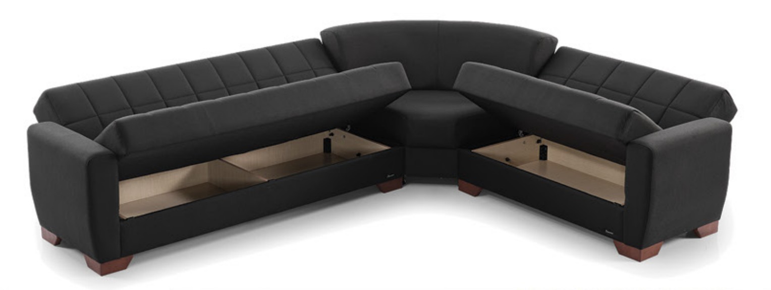 Barato Large L-Shaped Sectional Sofa with Channel Tufting and Plaid Pillows, Compostion 1