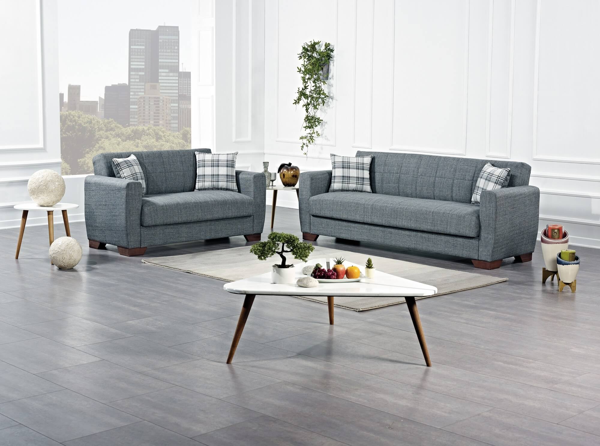 Barato Fabric Living Room Set