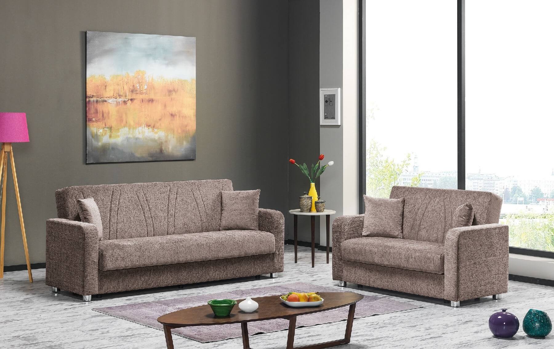 Joker Elegance Fabric Living Room Set