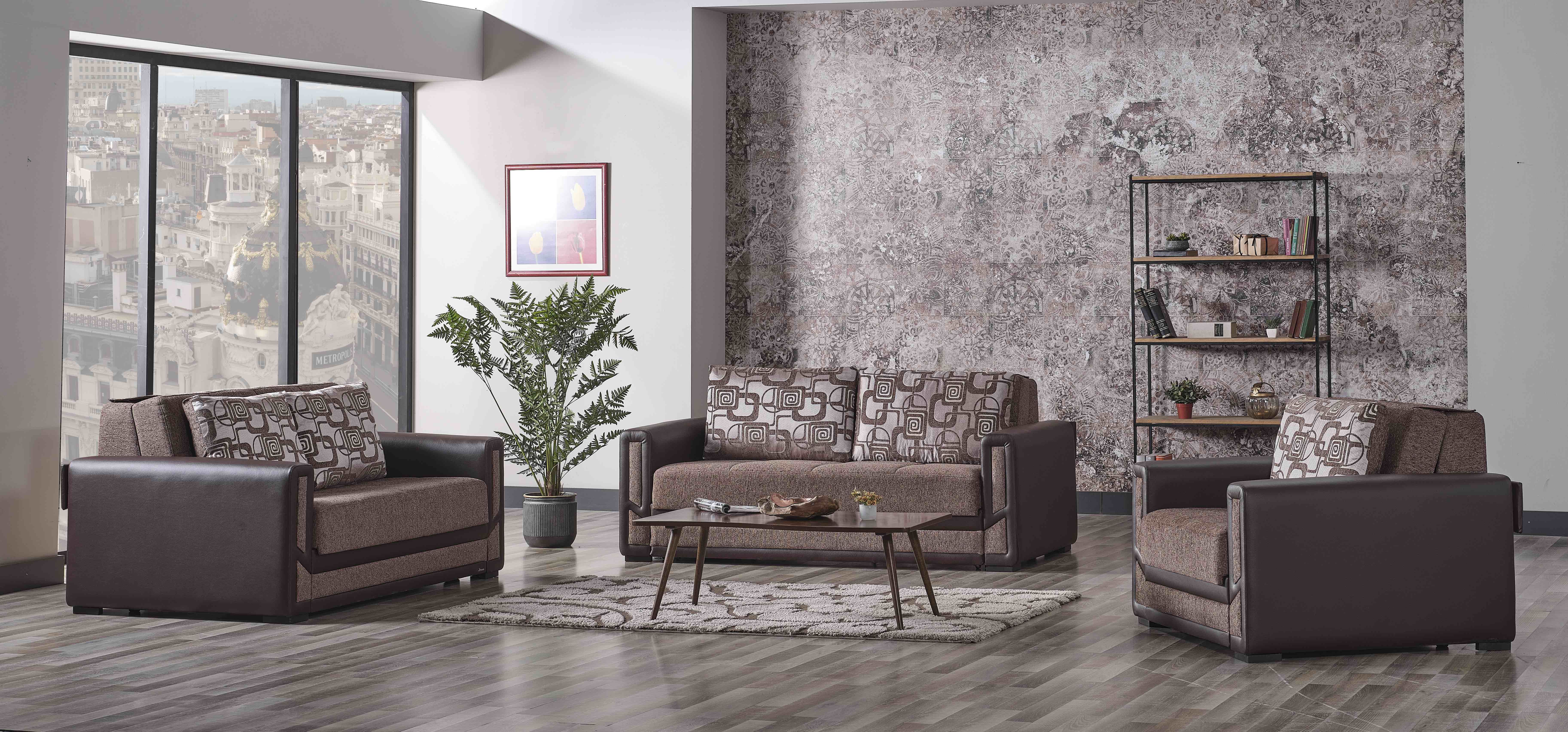 Mondomax Fabric Convertible Living Room Set