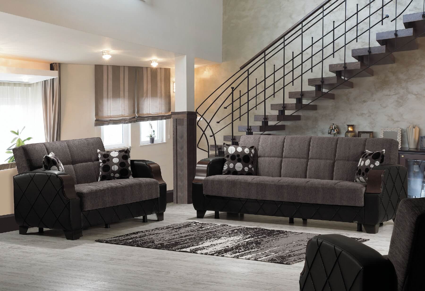 Molina Fabric Convertible Living Room Set