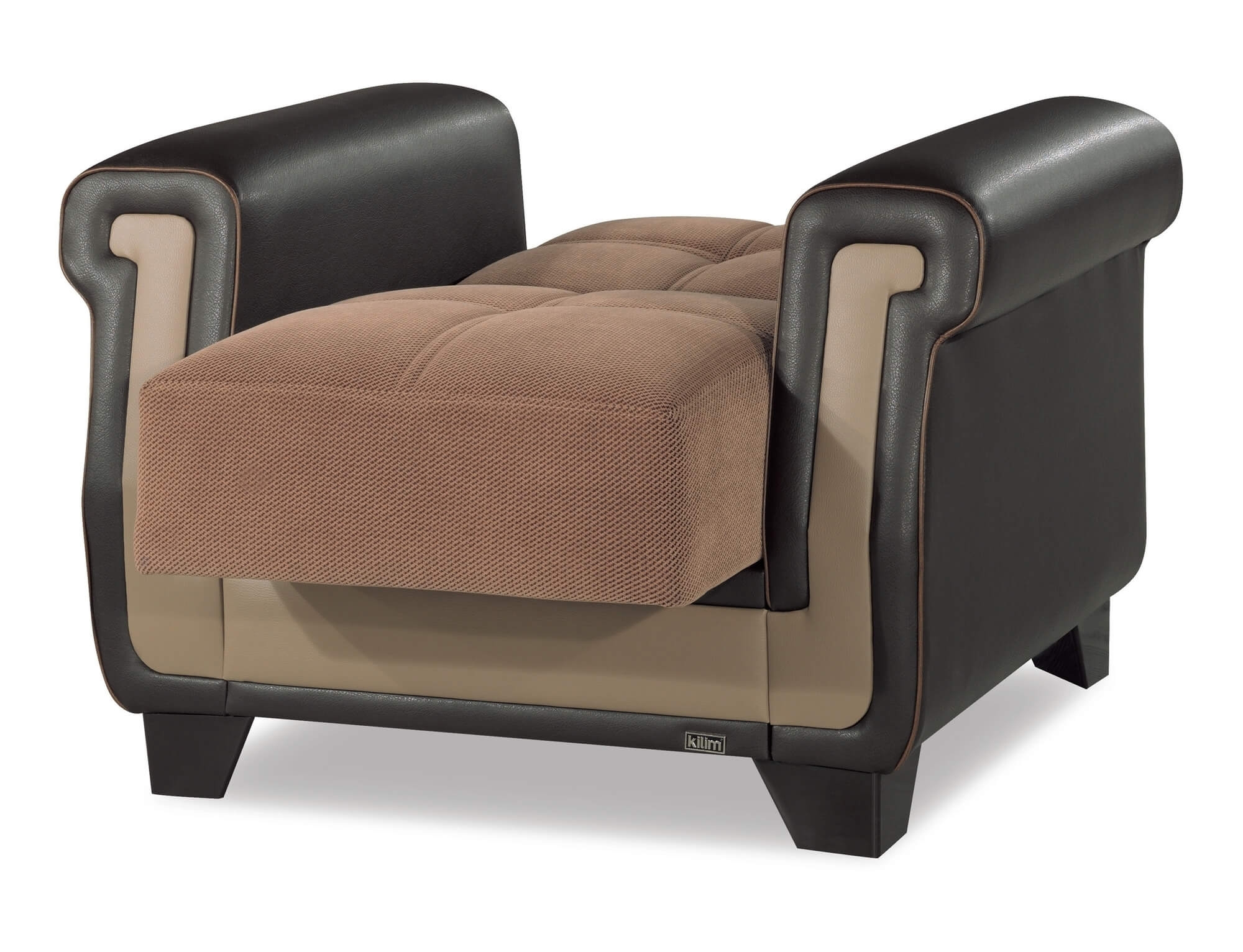 Proline Fabric/Leatherette Convertible Chair