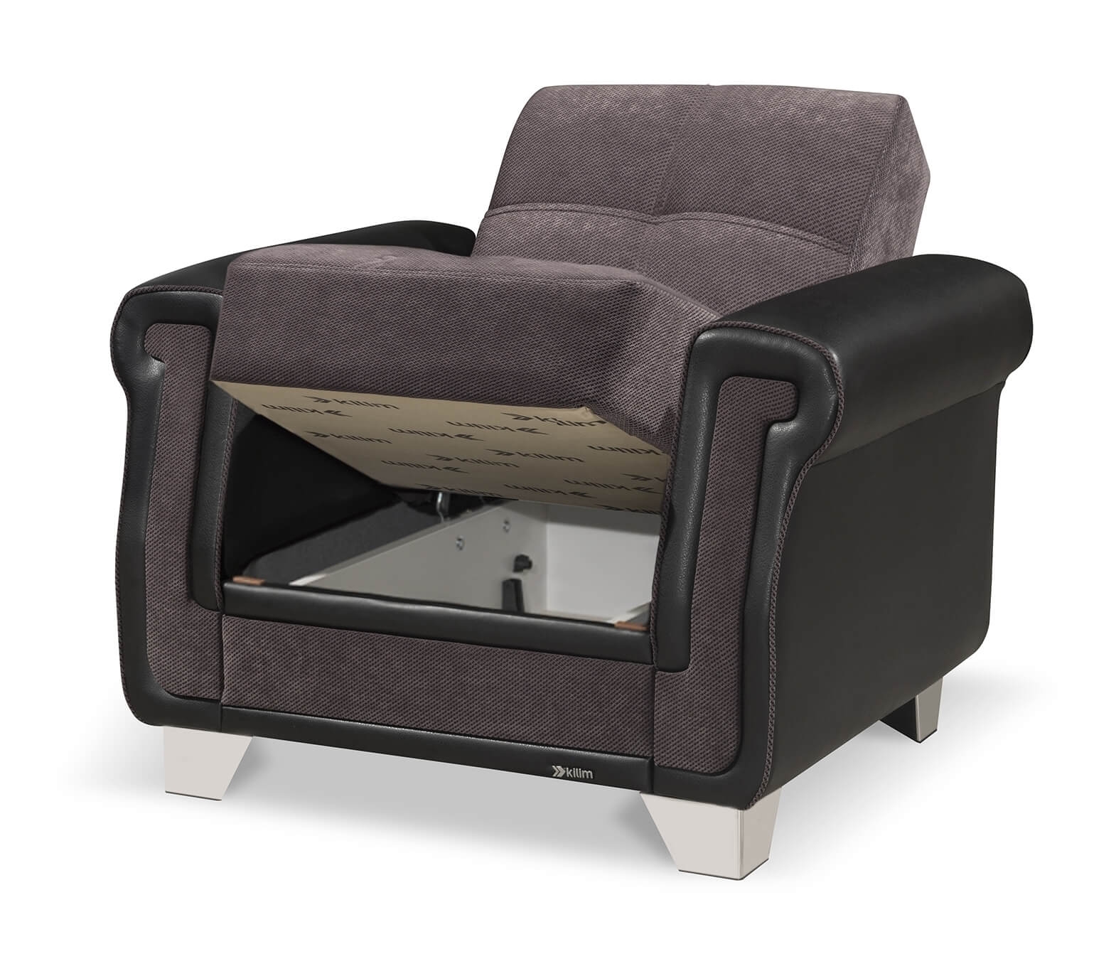 Proline Fabric/Leatherette Convertible Chair