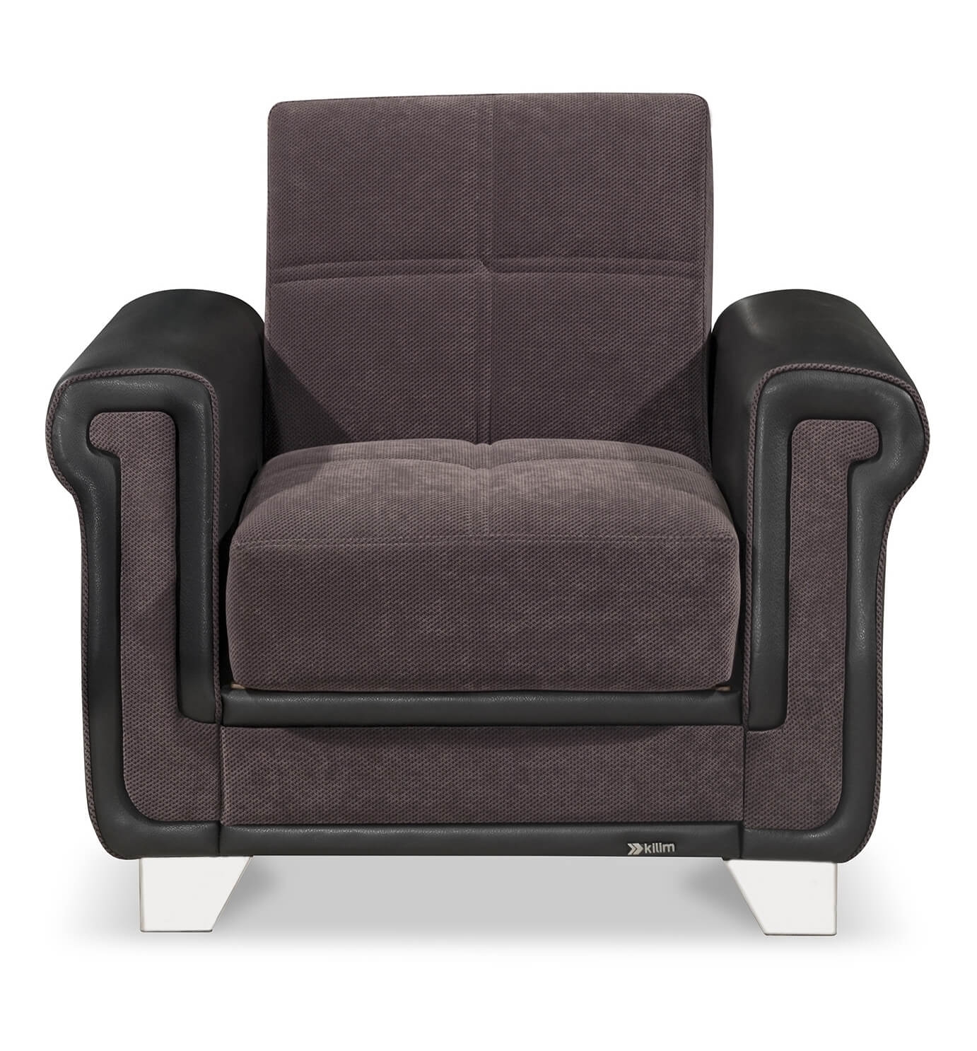 Proline Fabric/Leatherette Convertible Chair