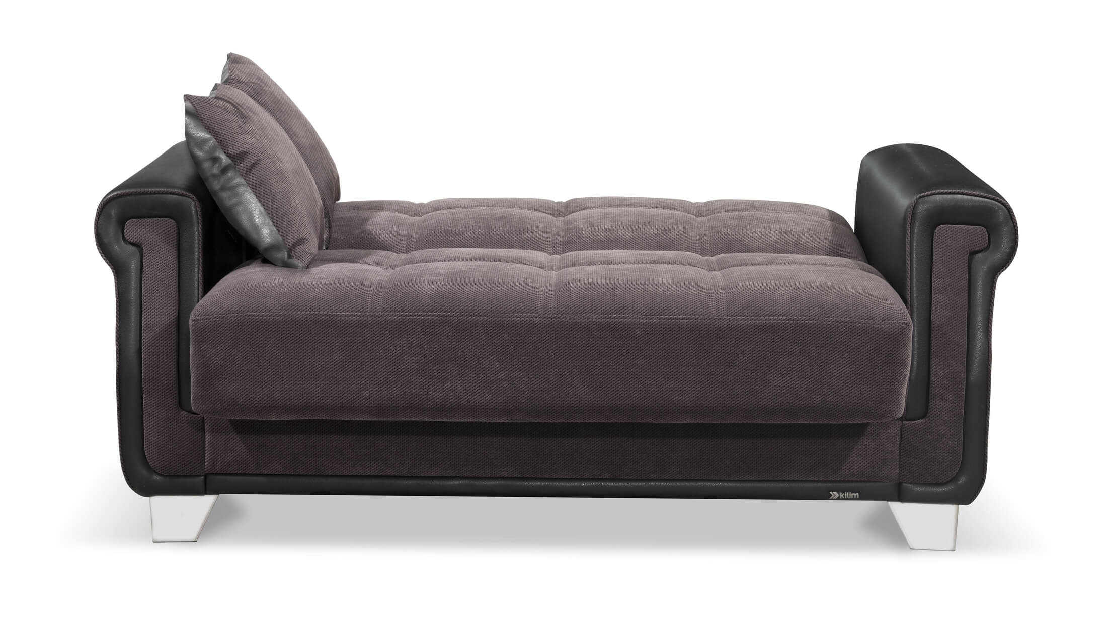 Proline Fabric/Leatherette Convertible Loveseat