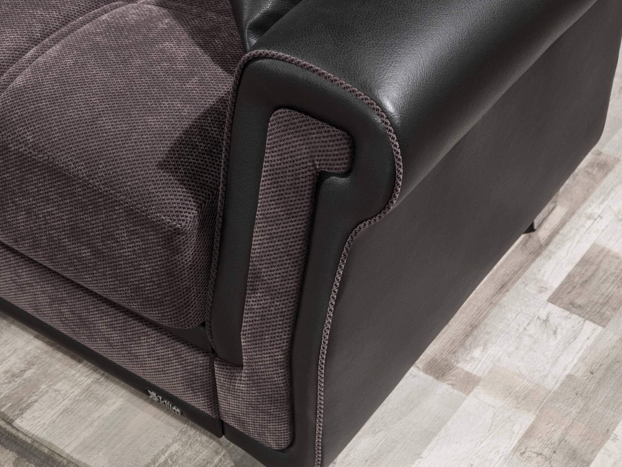 Proline Fabric/Leatherette Convertible Living Room Set