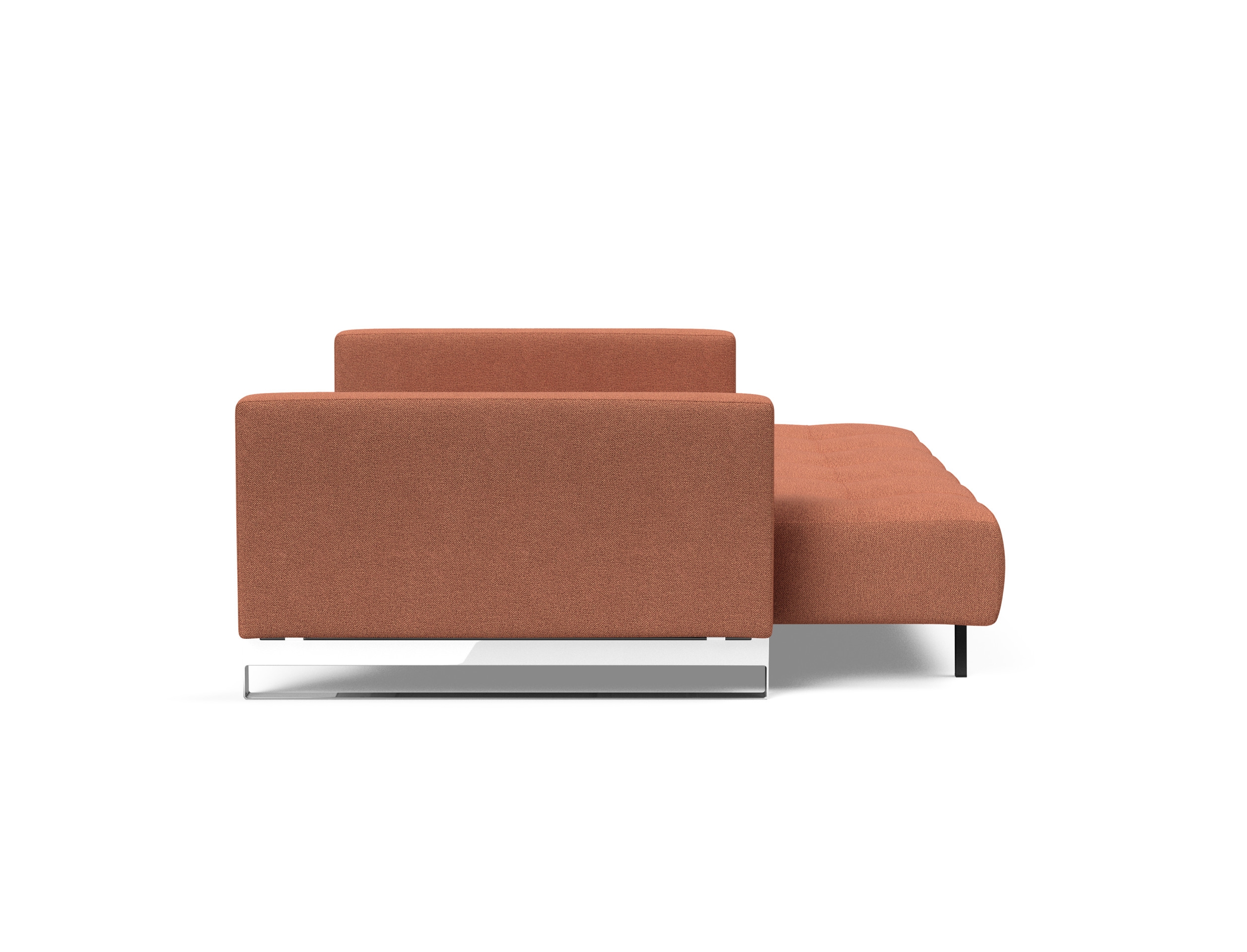 Cassius Deluxe Excess Lounger Fabric Sofa Bed w/Chrome Legs