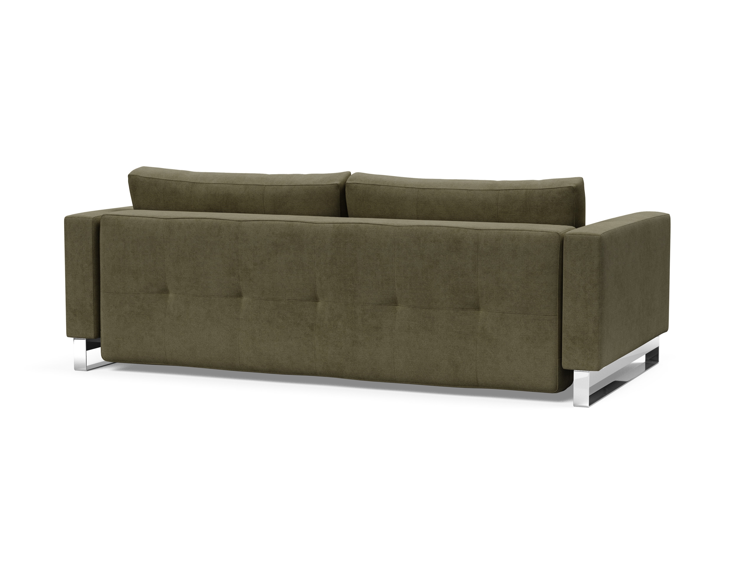 Cassius Deluxe Excess Lounger Fabric Sofa Bed w/Chrome Legs