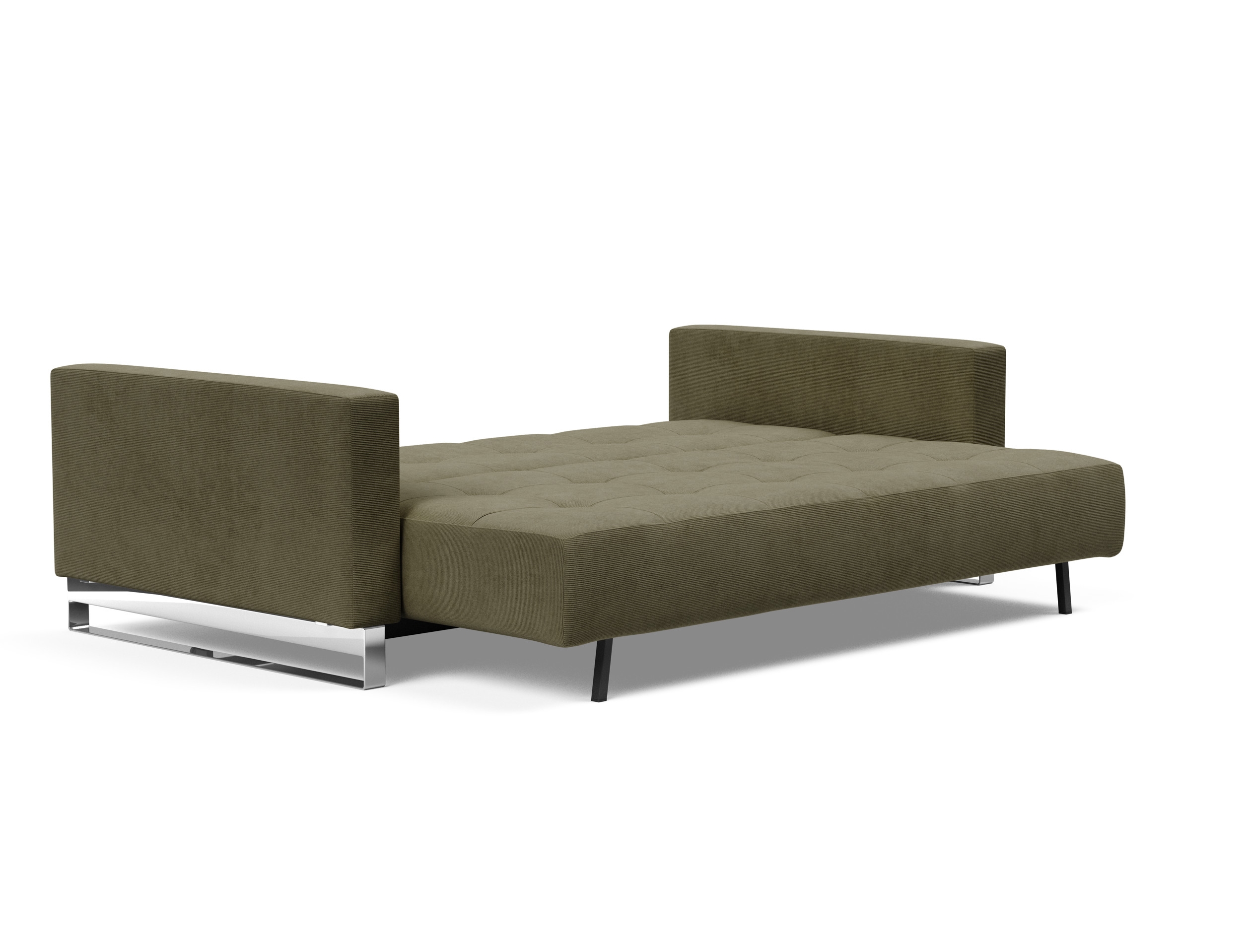 Cassius Deluxe Excess Lounger Fabric Sofa Bed w/Chrome Legs