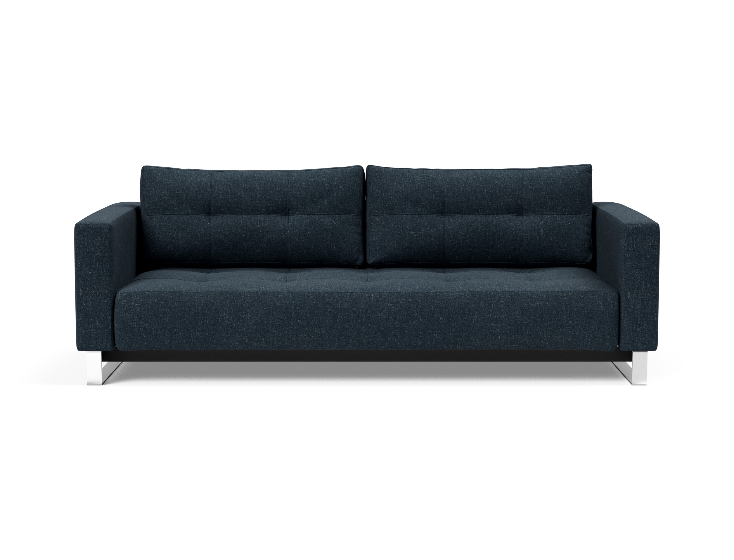 Cassius Deluxe Excess Lounger Fabric Sofa Bed w/Chrome Legs