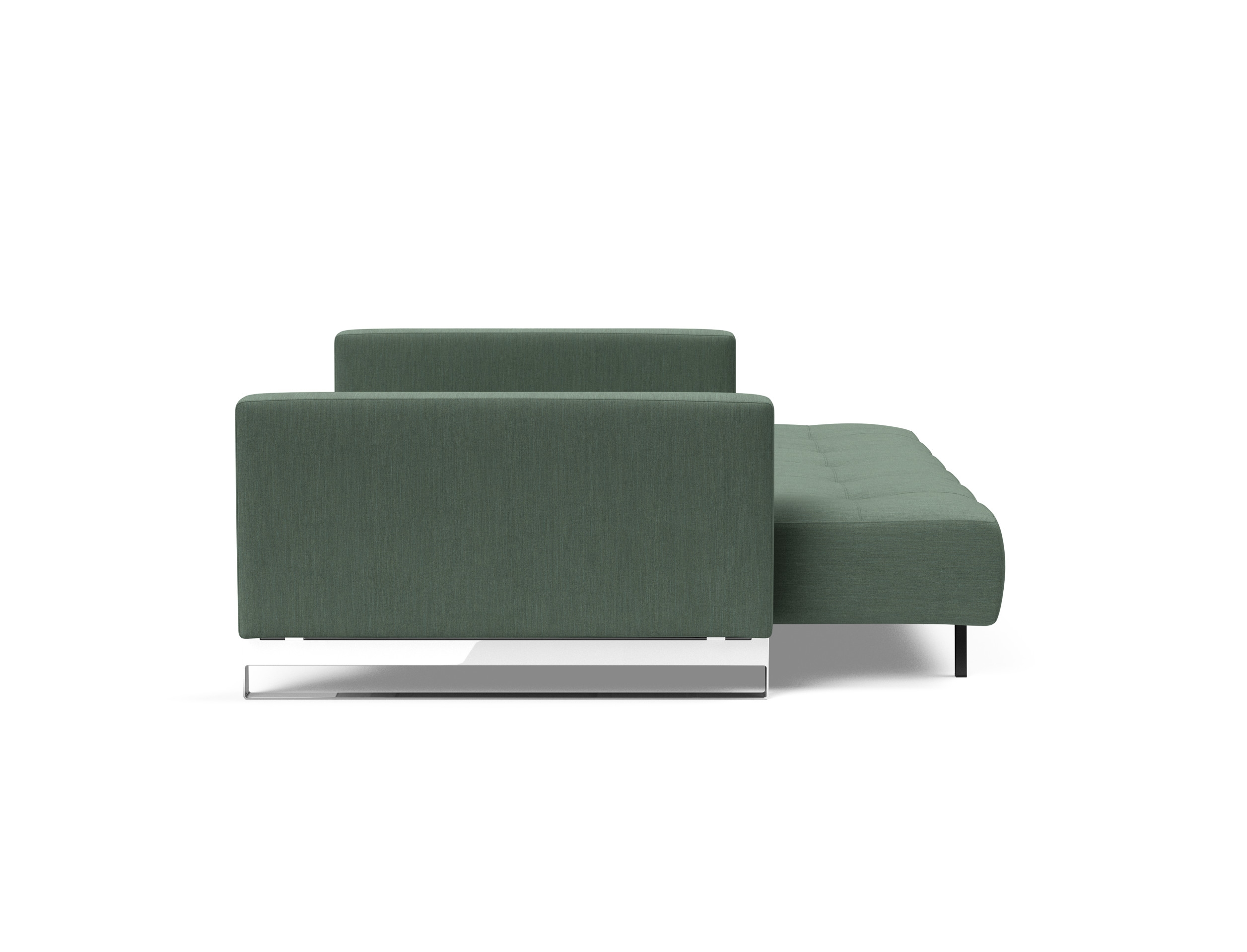 Cassius Deluxe Excess Lounger Fabric Sofa Bed w/Chrome Legs