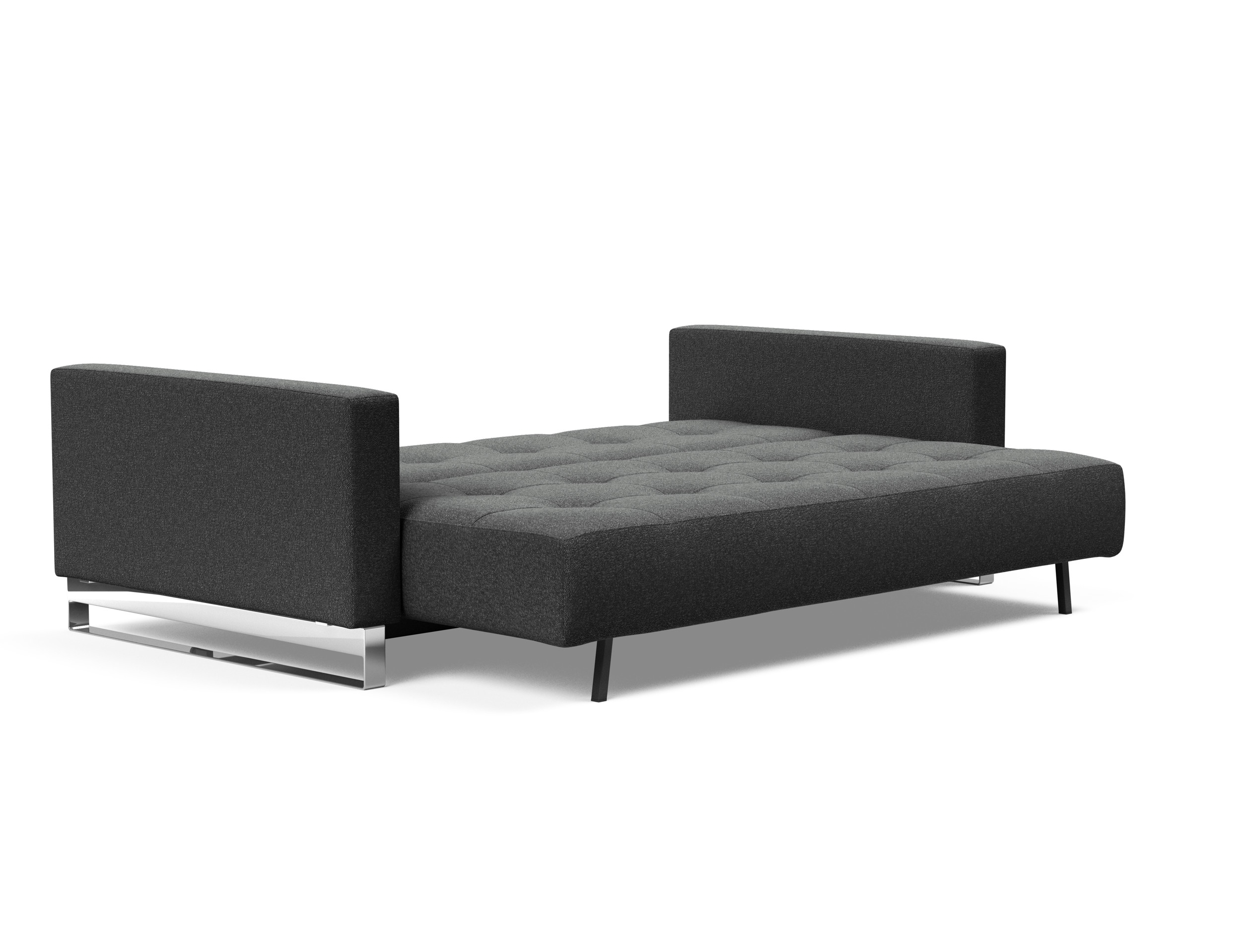 Cassius Deluxe Excess Lounger Fabric Sofa Bed w/Chrome Legs