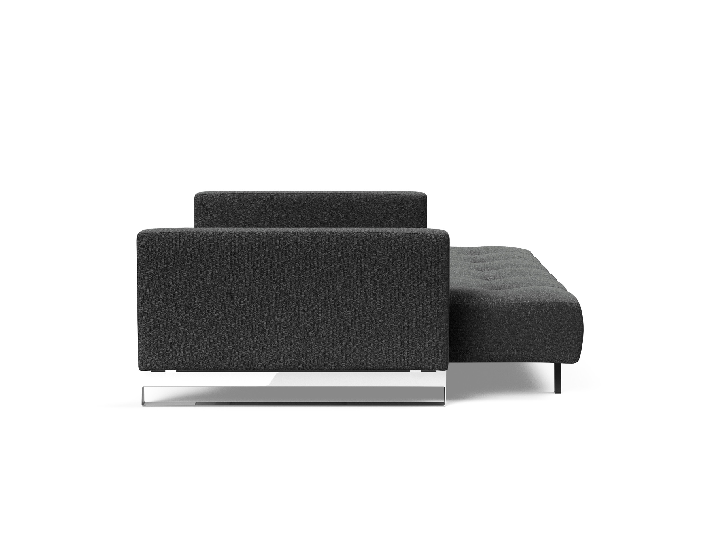 Cassius Deluxe Excess Lounger Fabric Sofa Bed w/Chrome Legs