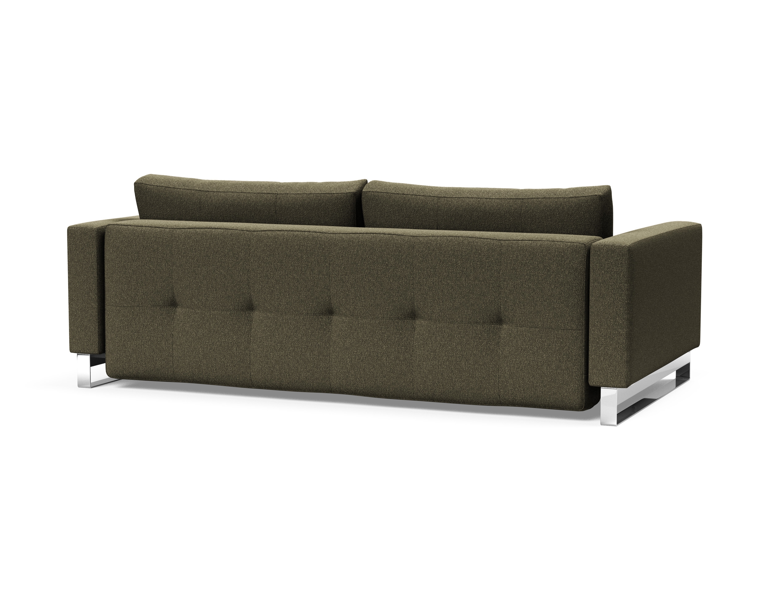 Cassius Deluxe Excess Lounger Fabric Sofa Bed w/Chrome Legs