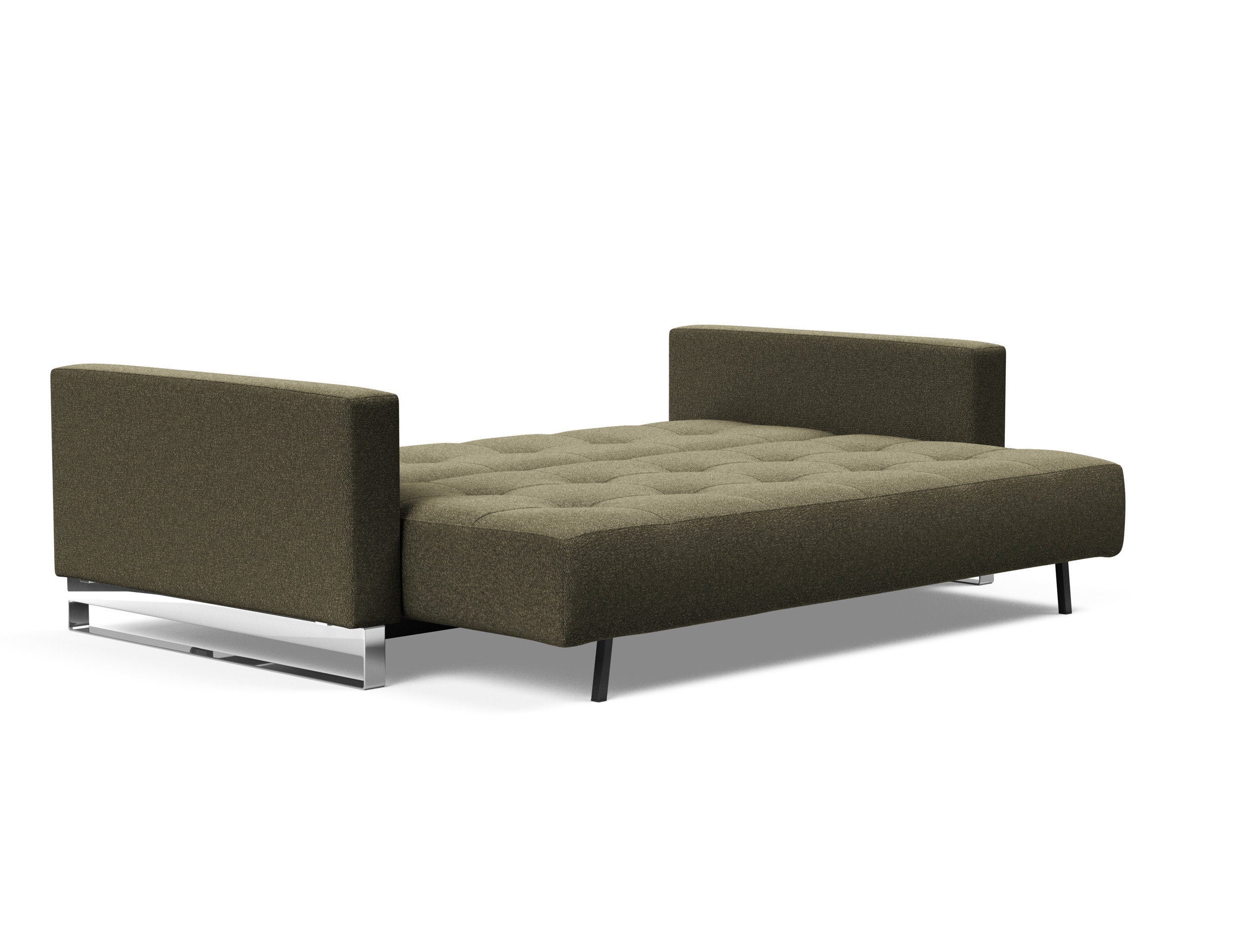 Cassius Deluxe Excess Lounger Fabric Sofa Bed w/Chrome Legs