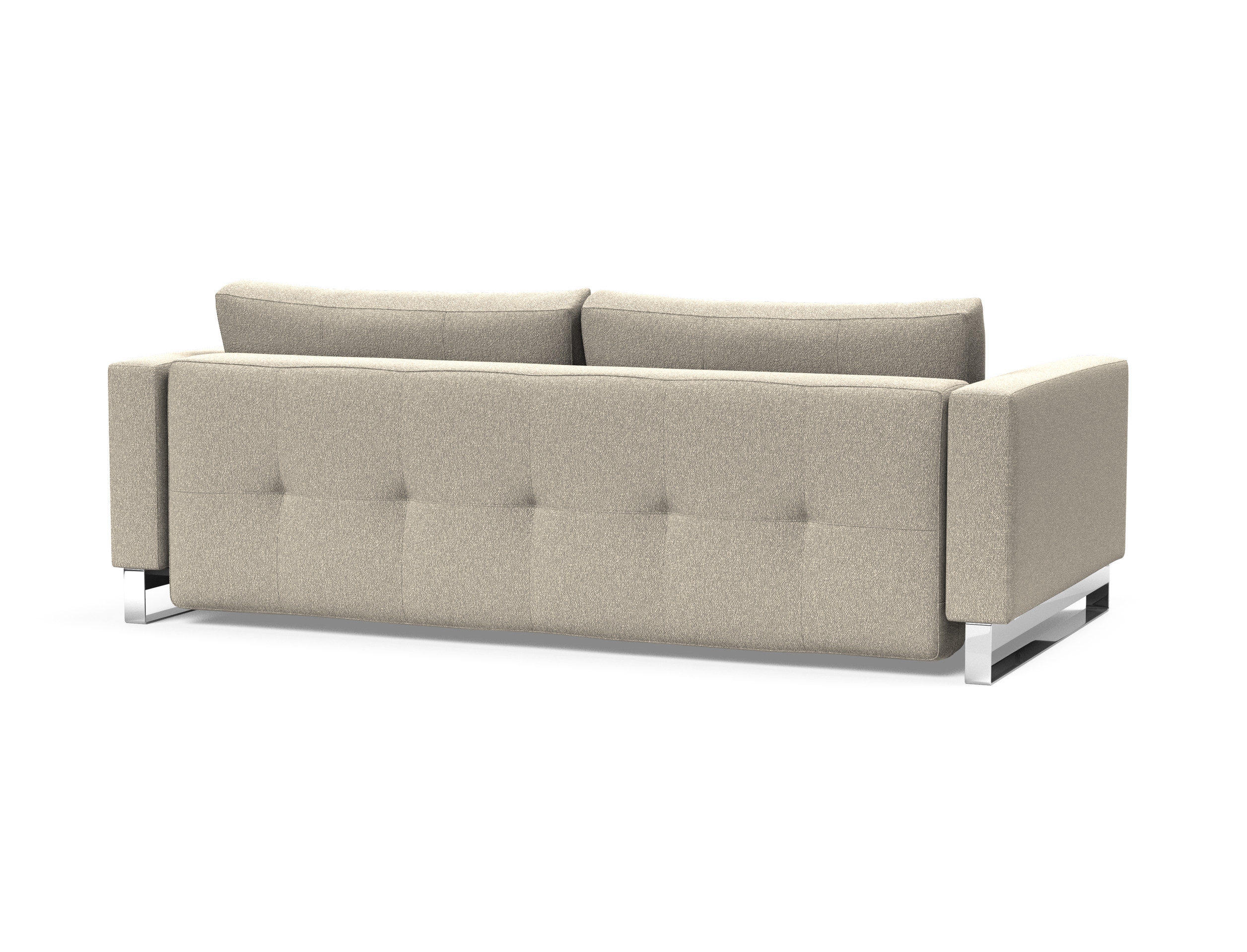 Cassius Deluxe Excess Lounger Fabric Sofa Bed w/Chrome Legs
