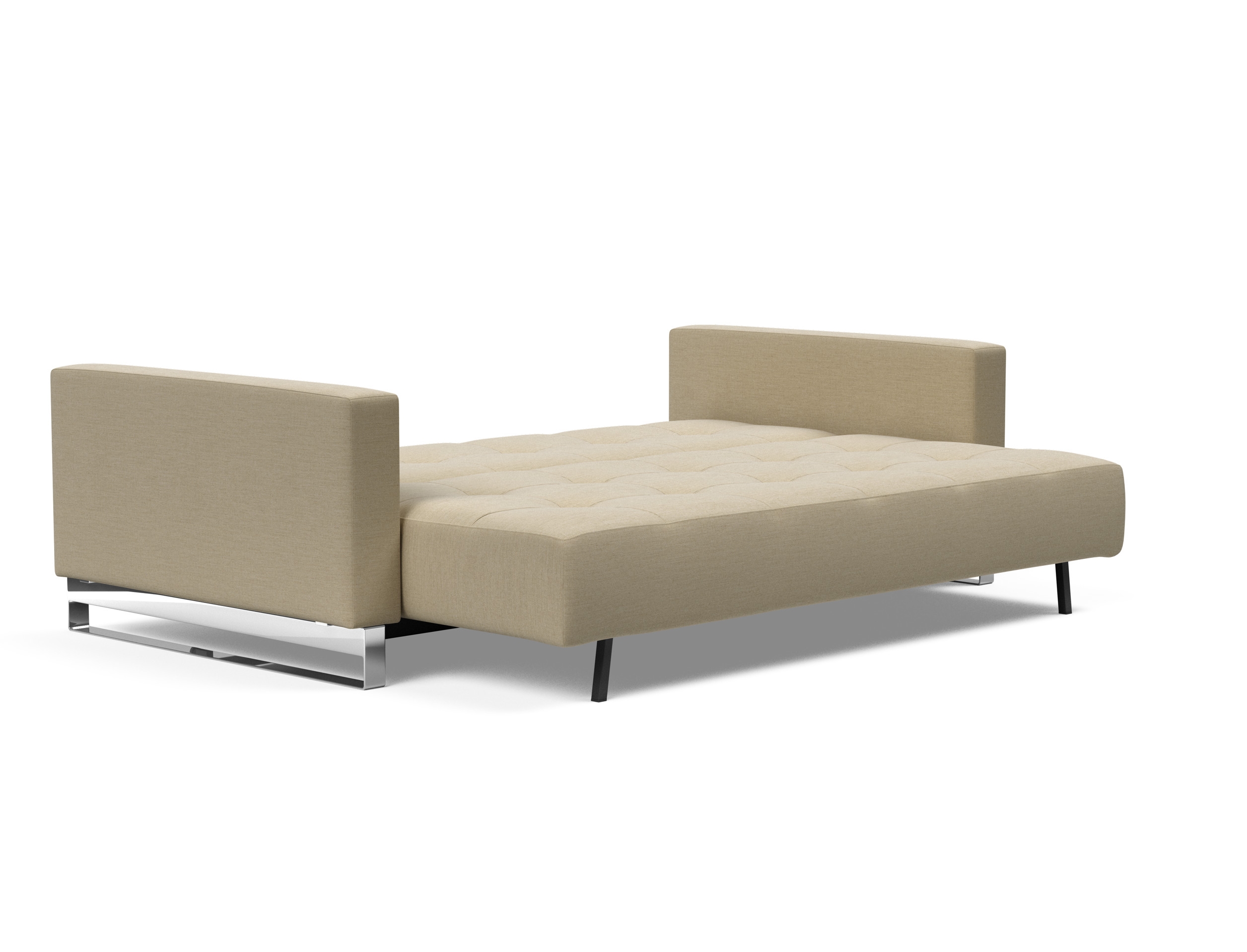 Cassius Deluxe Excess Lounger Fabric Sofa Bed w/Chrome Legs