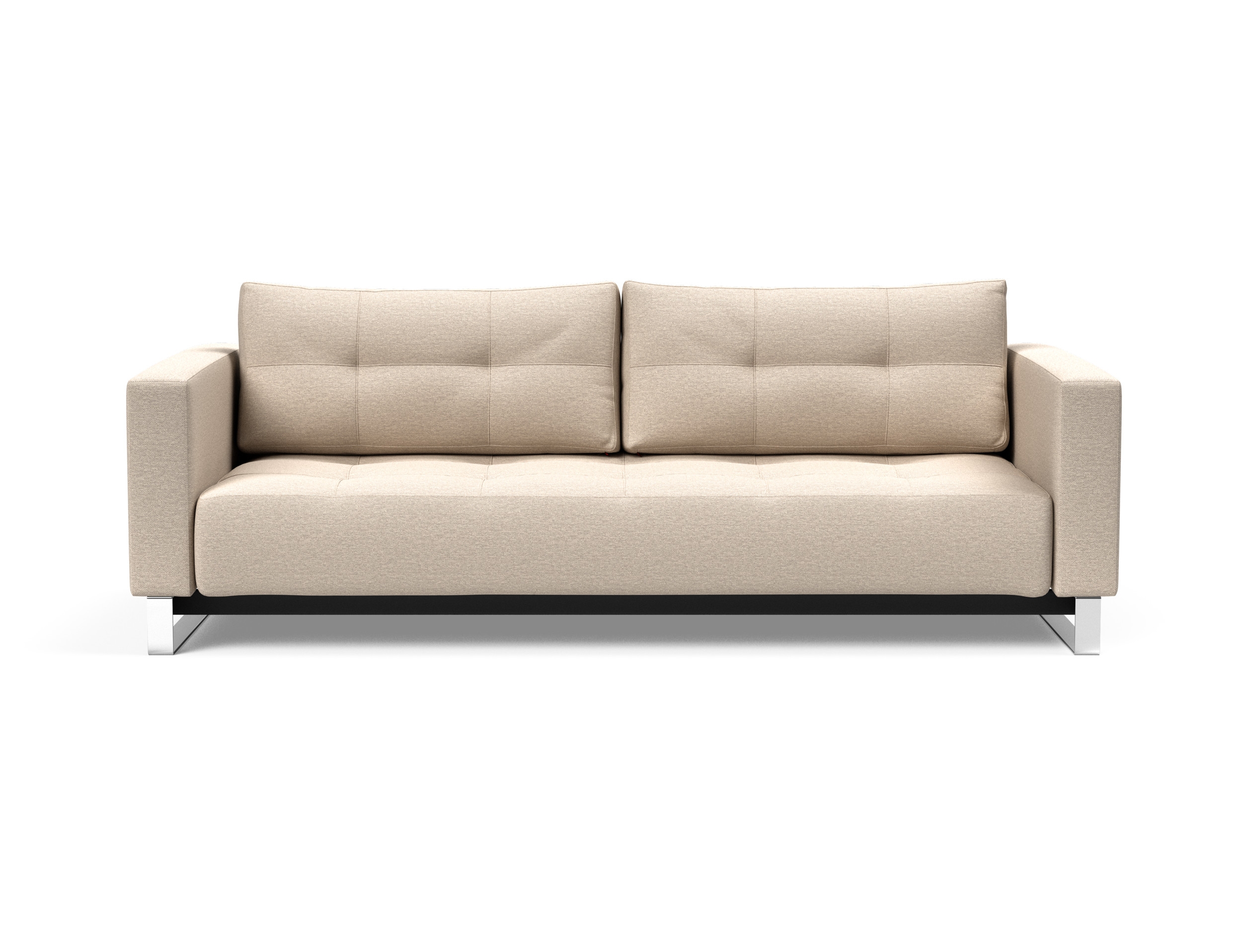 Cassius Deluxe Excess Lounger Fabric Sofa Bed w/Chrome Legs