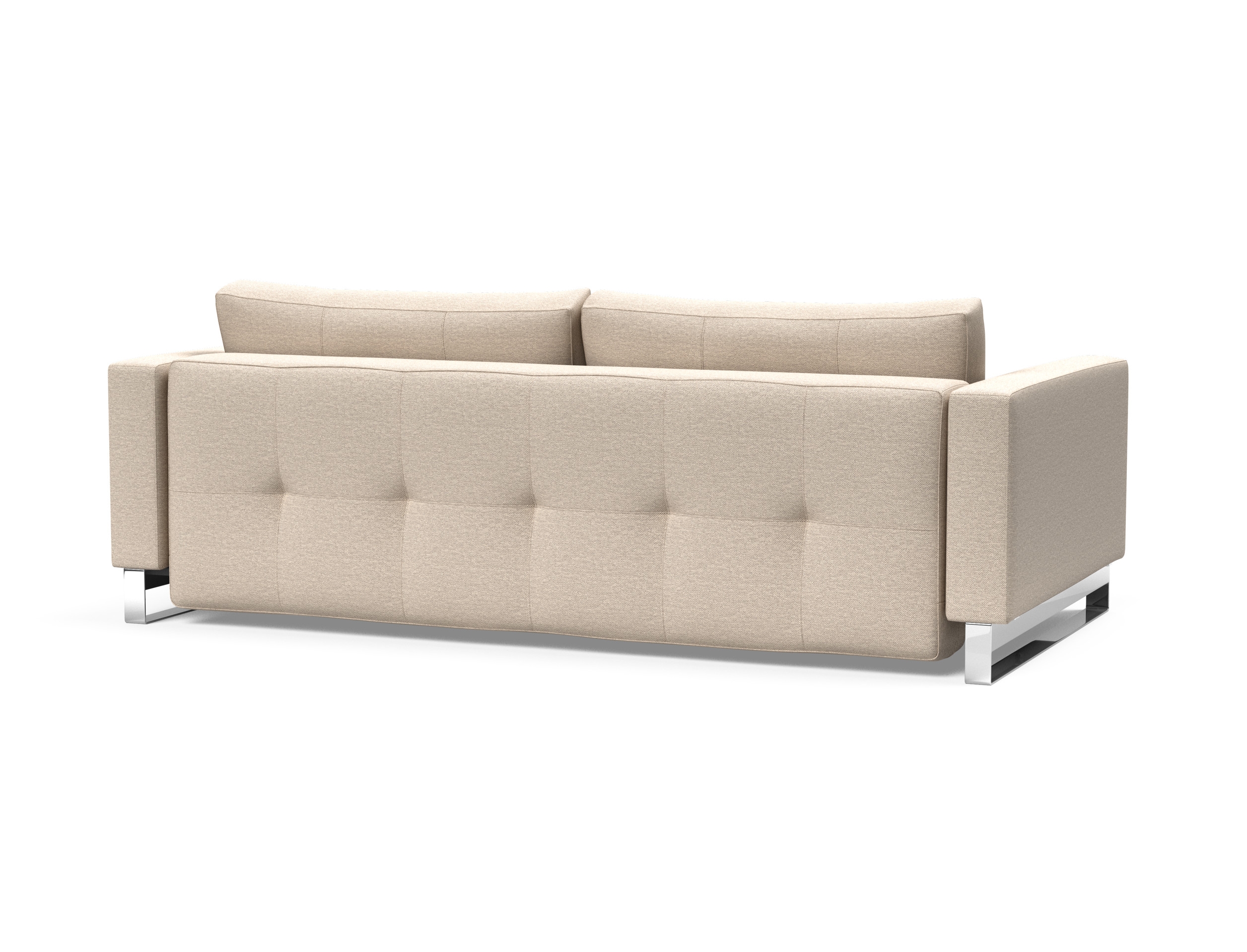 Cassius Deluxe Excess Lounger Fabric Sofa Bed w/Chrome Legs