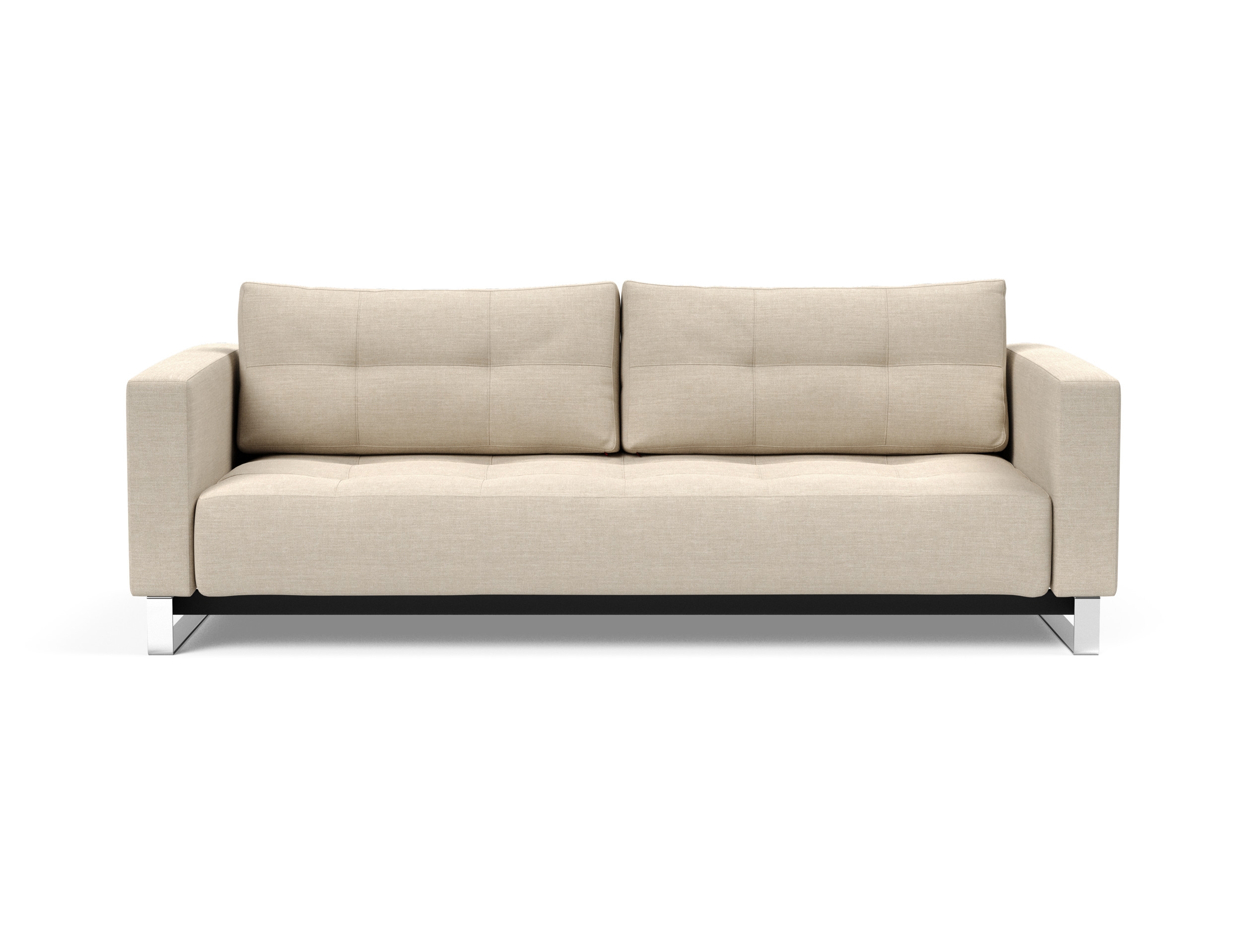 Cassius Deluxe Excess Lounger Fabric Sofa Bed w/Chrome Legs