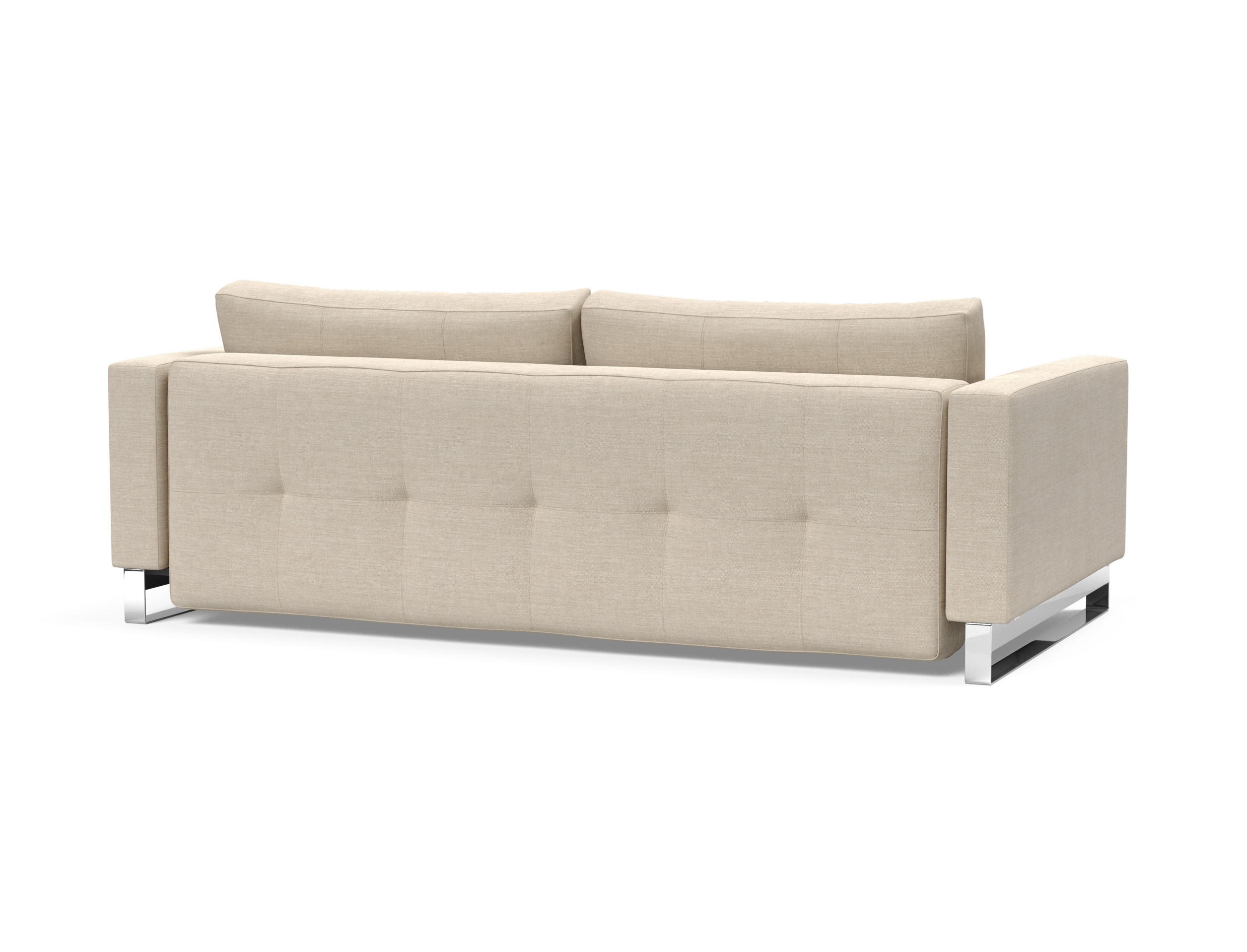 Cassius Deluxe Excess Lounger Fabric Sofa Bed w/Chrome Legs